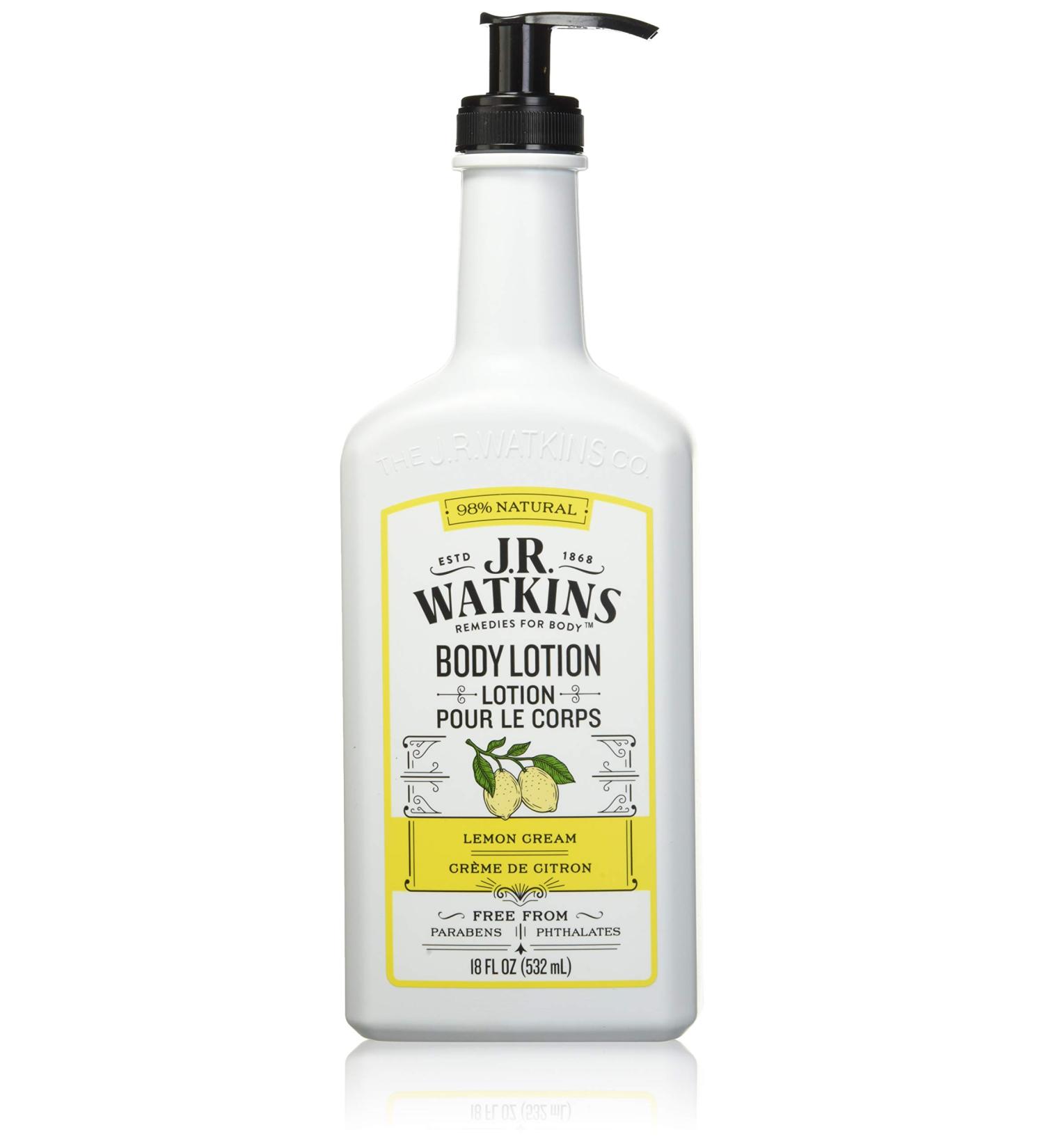 J.R. Watkins Daily Moisturizing Lotion - Lemon Cream 18 oz | Hydrating & Nourishing Skin Care - Buy Online on GoSupps.com