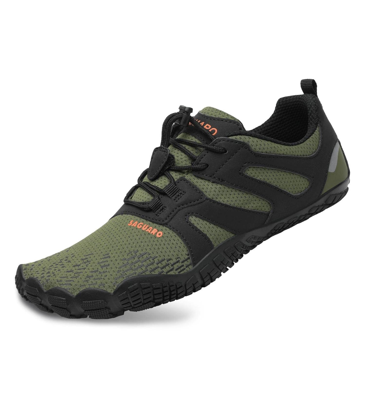 SAGUARO Unisex Barefoot Shoes - Breathable Lightweight Fitness Shoes with Wide Toe Box - 44 EU Green - Buy Online on GoSupps.com