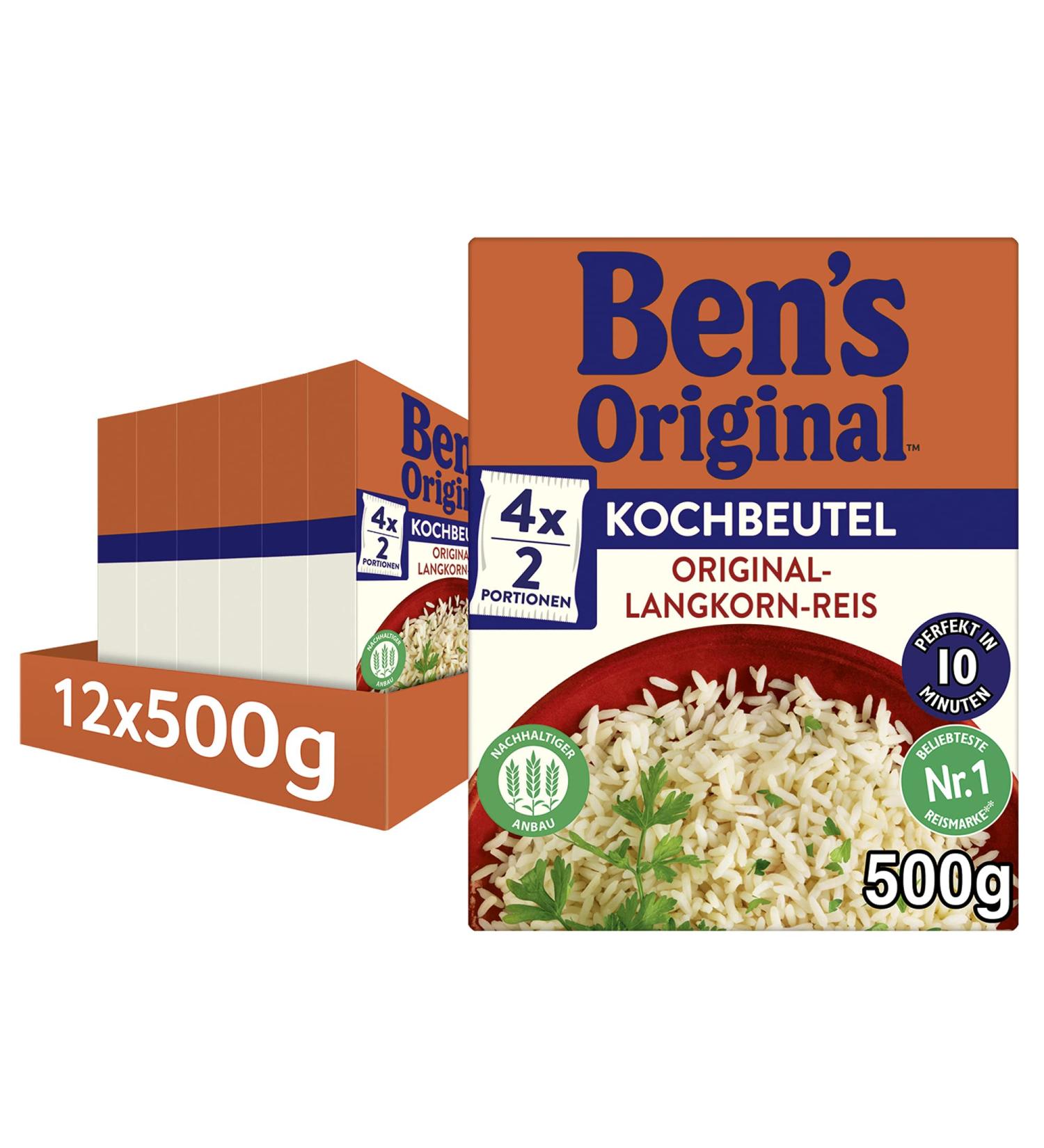 Buy Ben s Original Langkorn Rice 500g - Quick Cooking Bags 12 Pack - Perfect for Easy Meals Worldwide - Buy Online on GoSupps.com