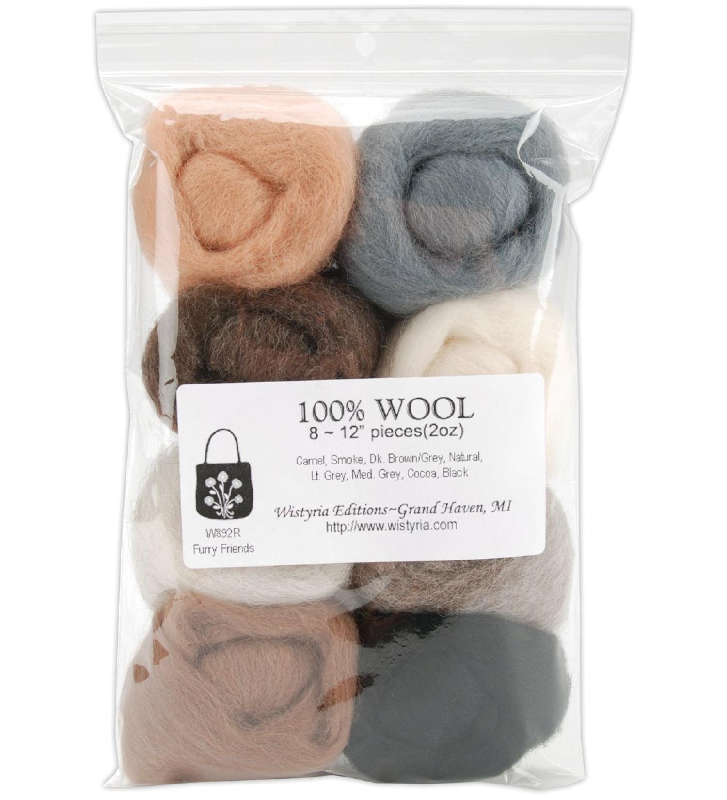 12 Wool Roving 8-Pack: Furry Friends (2oz)