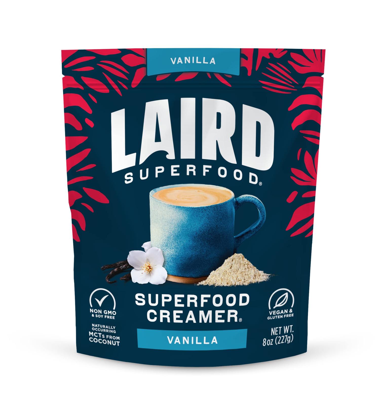Laird Superfood Non-Dairy Vanilla Coconut Coffee Creamer 8 oz - Gluten Free, Vegan, Non-GMO - Buy Online on GoSupps.com