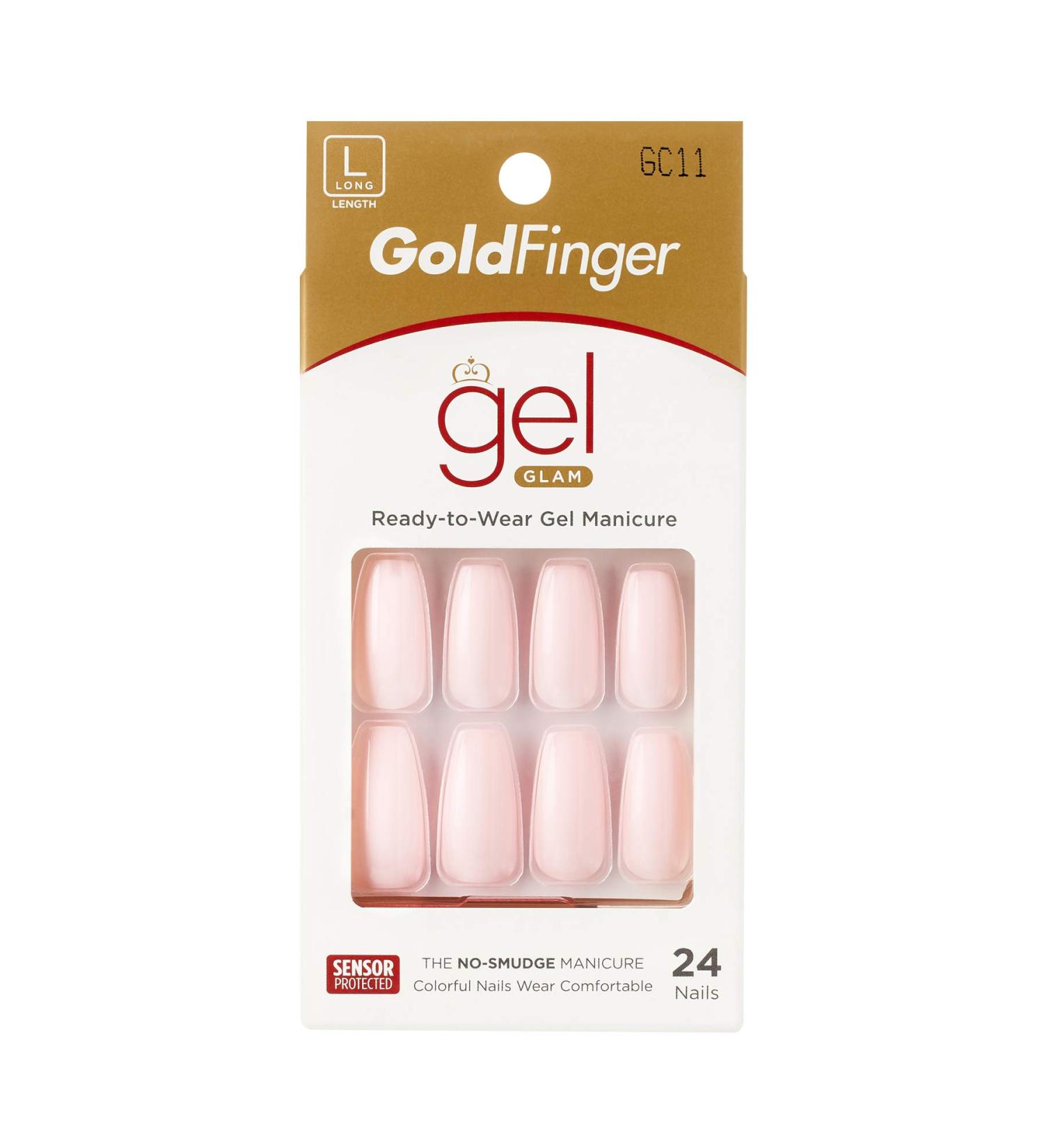 Gold Finger Full Cover Gel Glam False Nails - Long Length GC11 - Buy Online on GoSupps.com