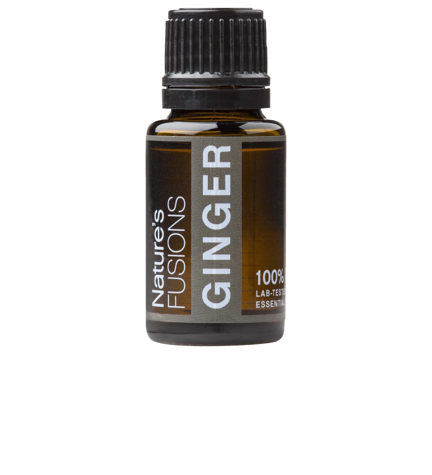 Nature's Fusions Ginger Root 100% Pure and Natural Essential Oils Undiluted Therapeutic Grade for Aromatherapy and Topical Use .5 Fl Oz (Pack of 1) (15 mL) - Buy Online on GoSupps.com