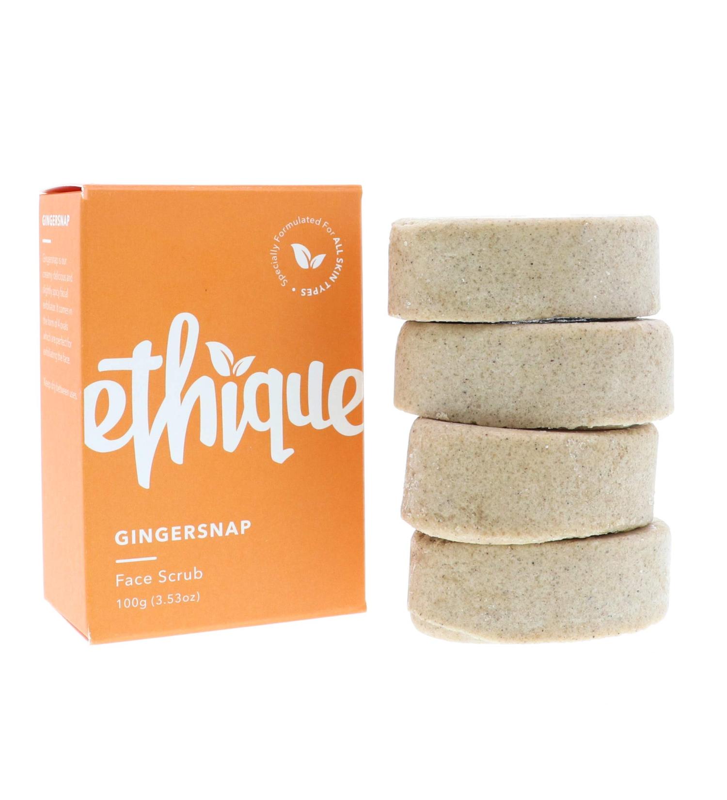 Ethique Gingersnap Face Scrub - Sugar Scrub Bar for All Skin Types - 3.53 oz - Buy Online on GoSupps.com