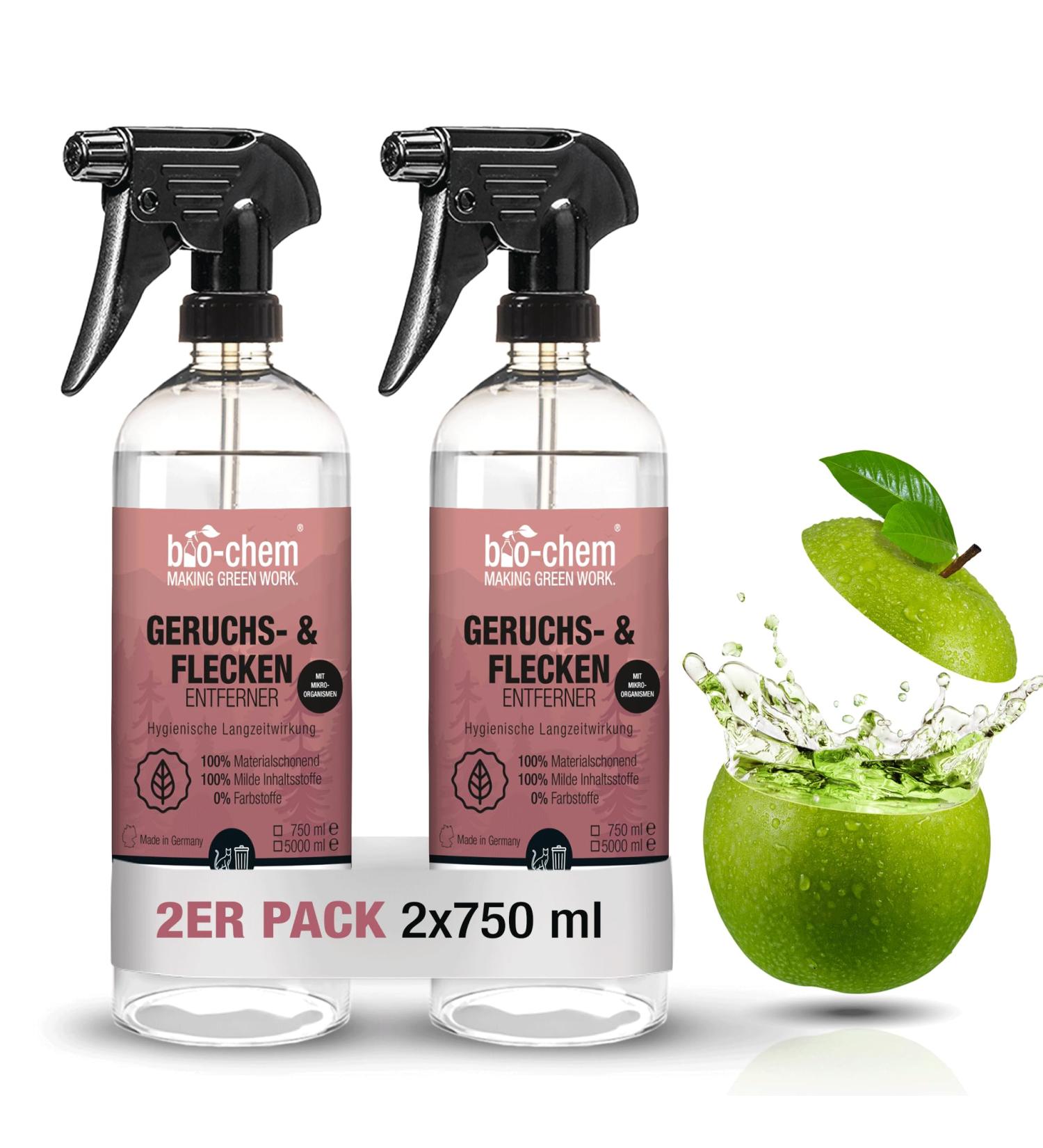 Bio-Chem Odor Remover & Stain Remover - 2X 750 ml | Effective Urine Neutralizer for Home & Pet Odors | International Shipping Available - Buy Online on GoSupps.com