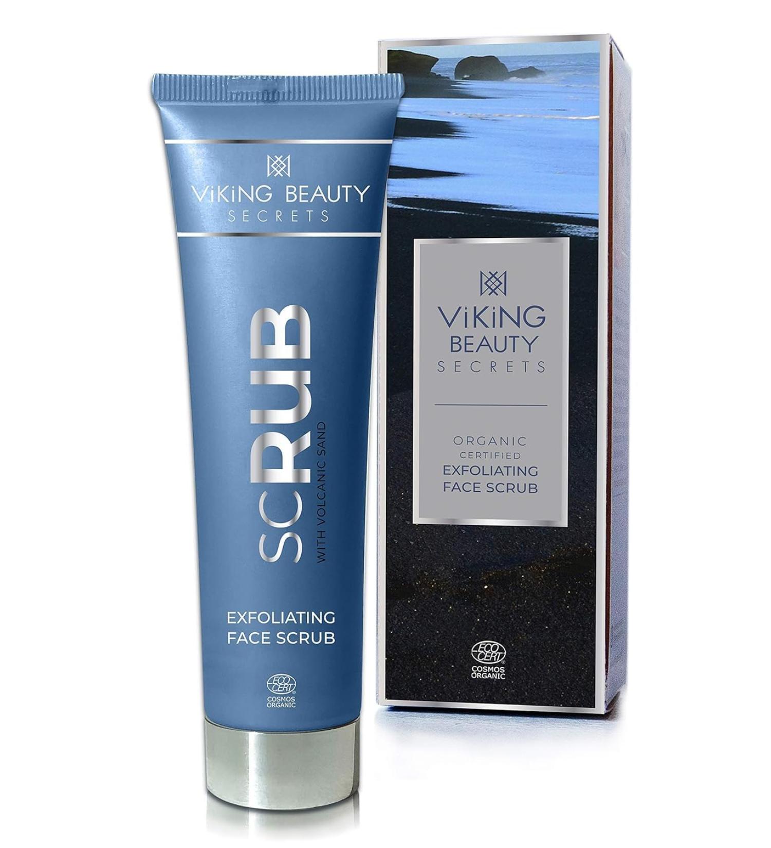 Organic Exfoliating Face Scrub - Icelandic Black Volcanic Sand & Rowanberries - Gentle Face Wash for All Skin Types - 2 Fl Oz - International Shipping Available - Buy Online on GoSupps.com