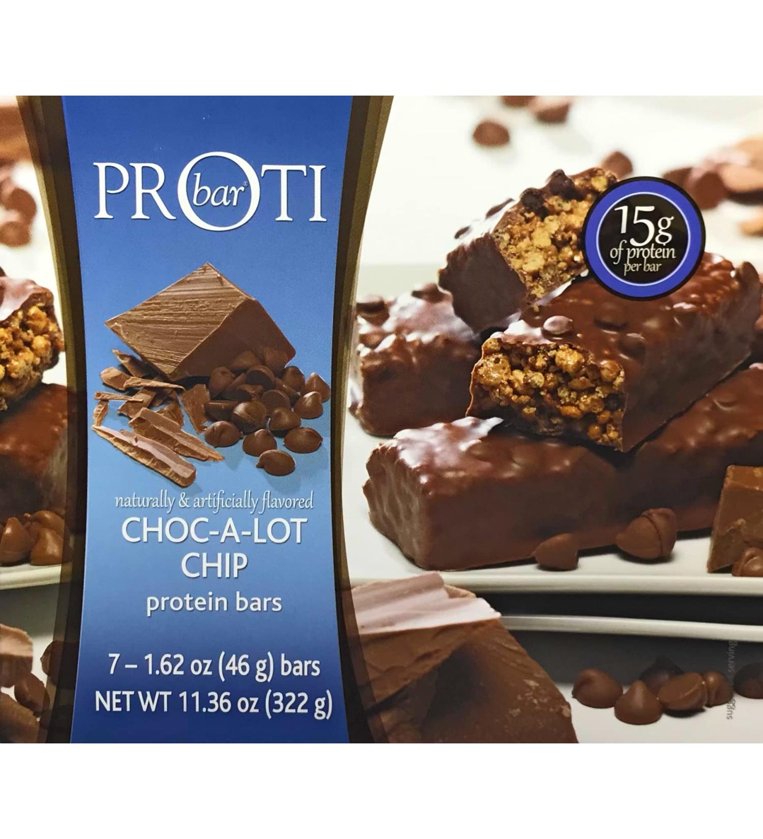 Proti King by Being Well Essentials Protein Bars - 7 servings - 15g protein -150-170 calories (Choc-A-Lot Chip)