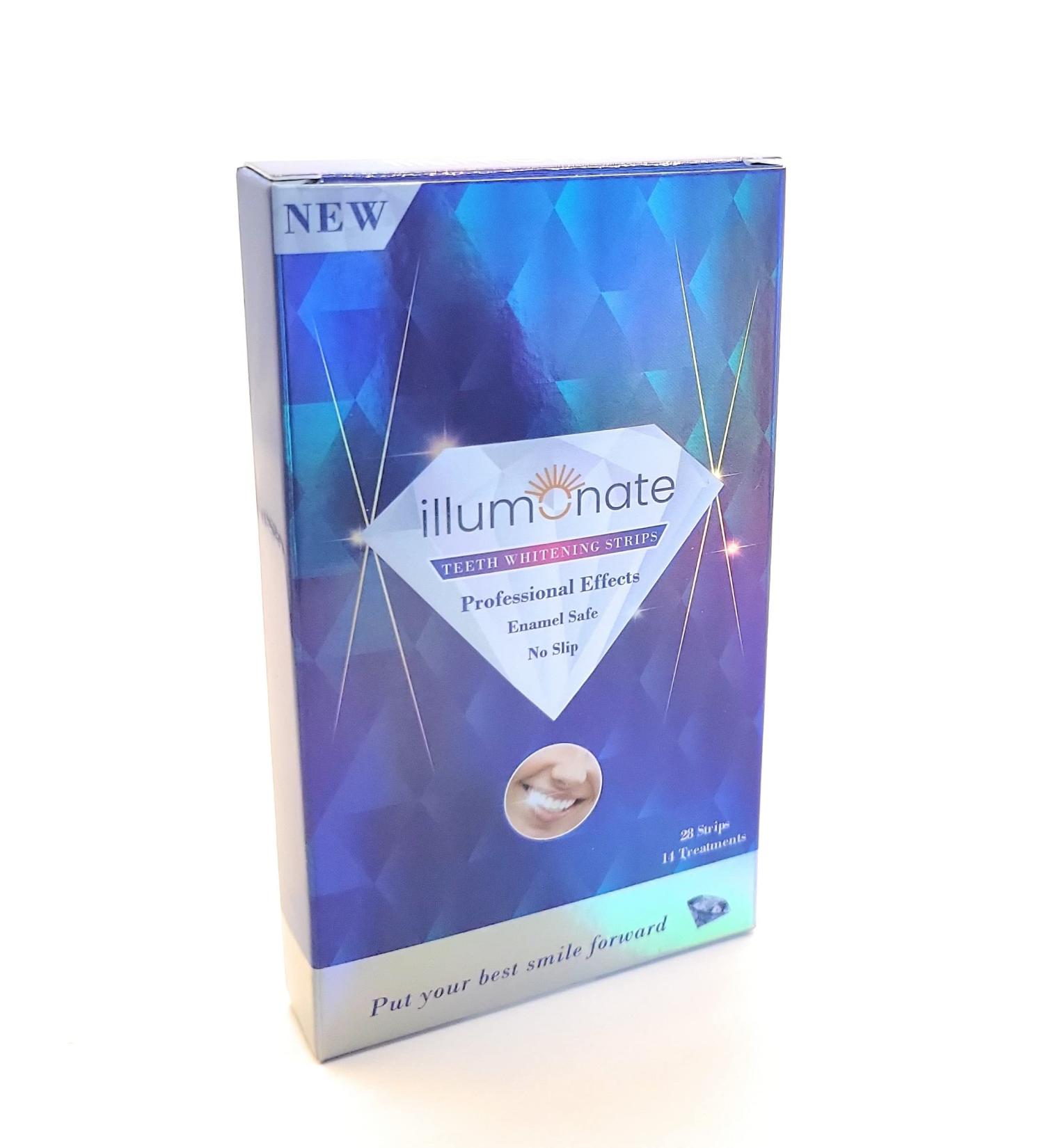 IllumOnate Teeth Whitening Strips - Non Slip, Enamel Safe - Removes Coffee, Wine, and Smoking Stains - Buy Online on GoSupps.com