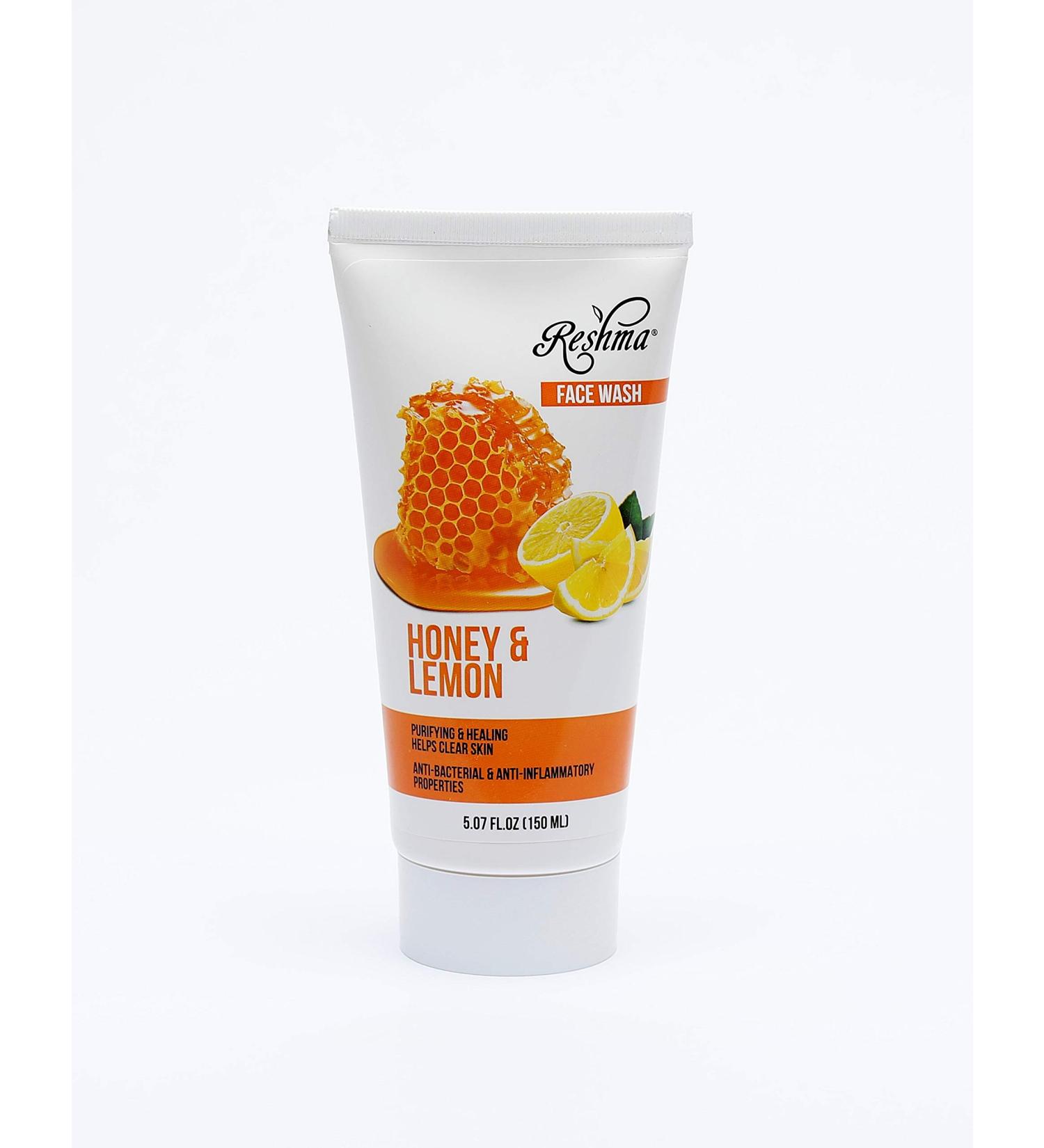 Reshma Beauty Honey & Lemon Face Wash Purifies  Nourishes  and Soothes to Naturally Cleanse Pores for Clear Skin Anti-Inflammatory Properties  Pack Of 1 Honey & Lemon 5.07 Fl Oz (Pack of 1)