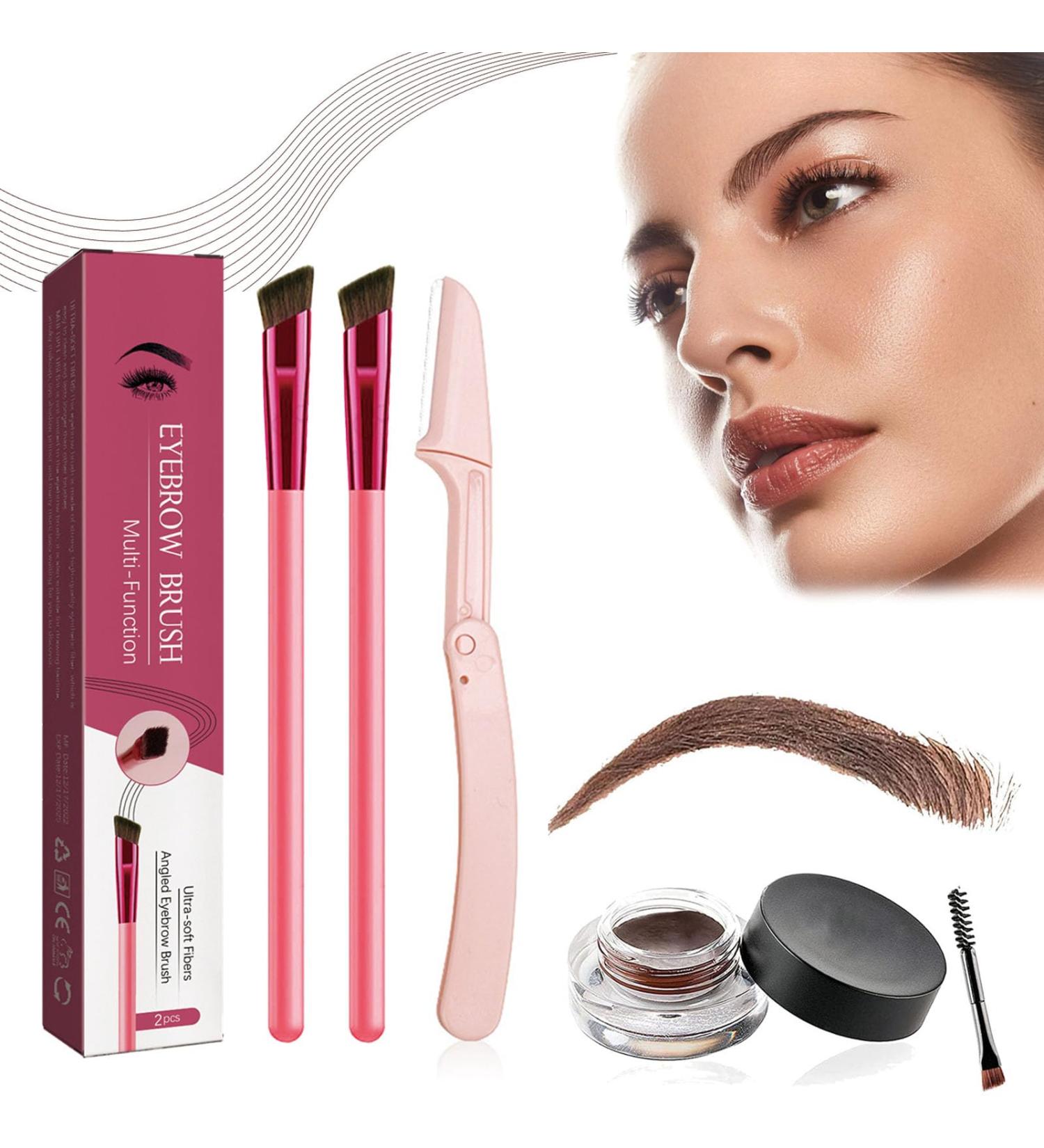 Anjoize Eyebrow Pen Anjoize 4D Laminated Brow Grooming Kit Anjoize Eyebrow Brush Home Eyebrow Care Kit 4D Laminated Ultra-thin Angled Eyebrow Brush with Waterproof Eyebrow Gel (F) - Buy Online on GoSupps.com