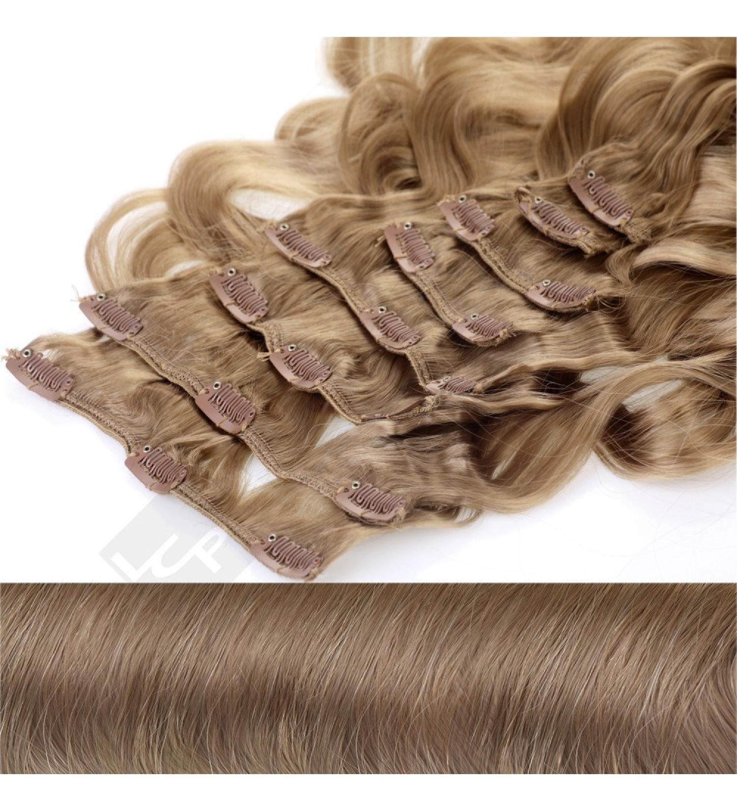 Clip In Extensions Hair Extension XXL Set 55 cm - wavy - color natural blonde