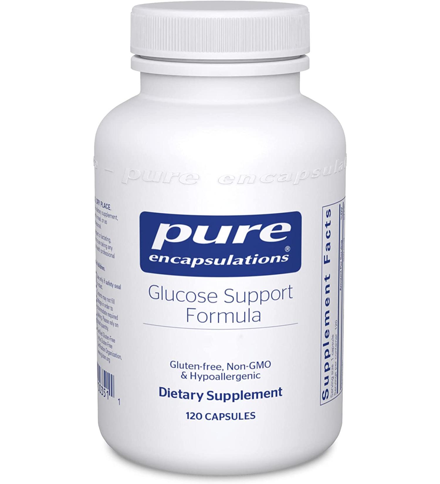 Pure Encapsulations Glucose Support Formula - 120 Capsules | Blood Sugar Health - Buy Online on GoSupps.com