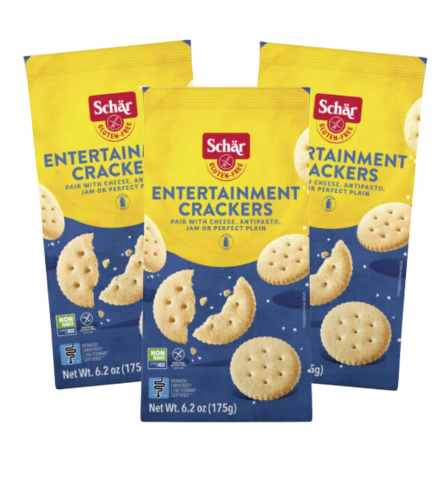 Schar Gluten-Free Crackers - 3 Pack (6.2 oz each) | Perfect for Entertaining - Buy Online on GoSupps.com
