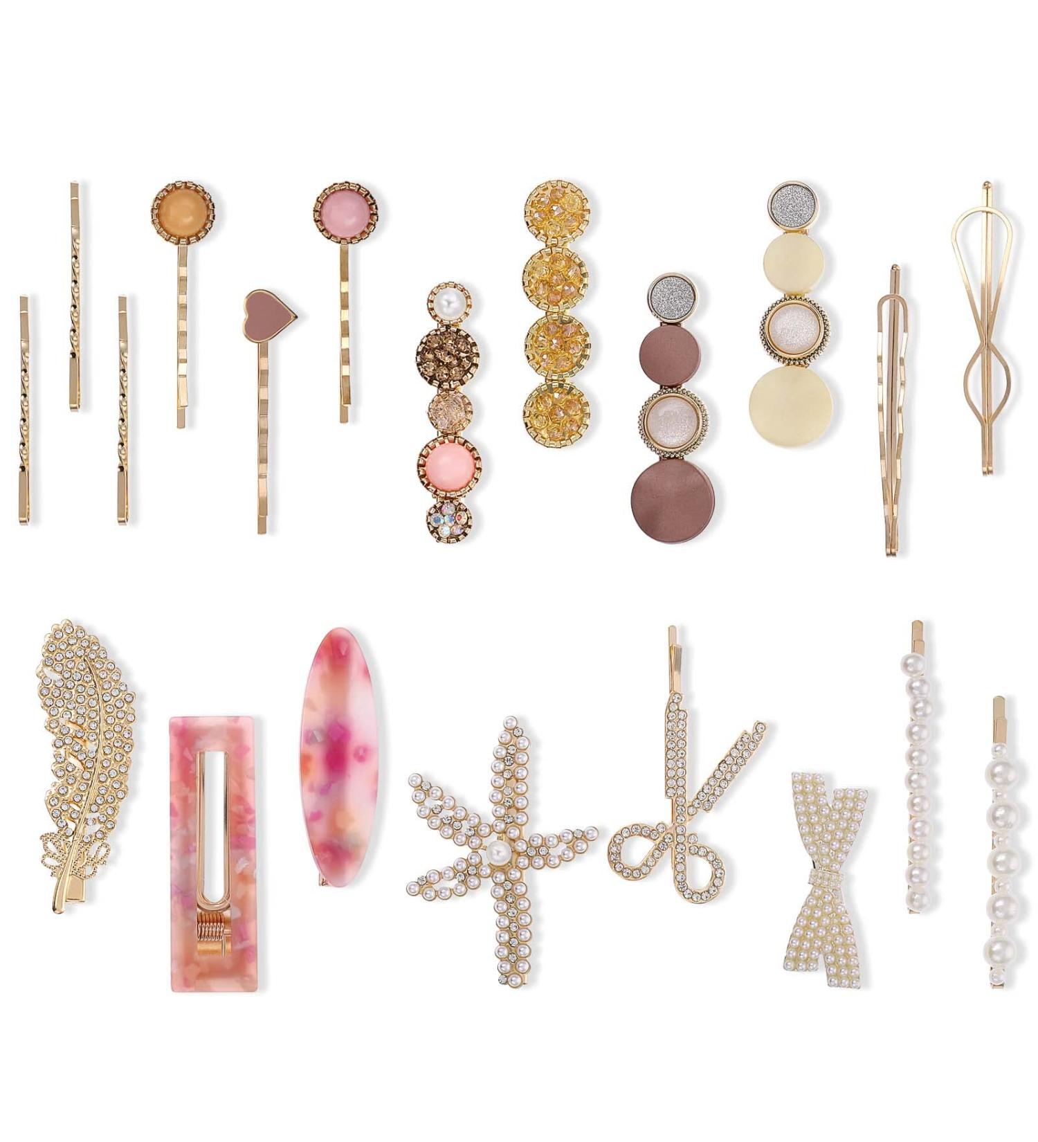 20 PCS Pearl Hair Clips Set - Cute Decorative Bobby Pins for Women and Girls - Buy Online on GoSupps.com