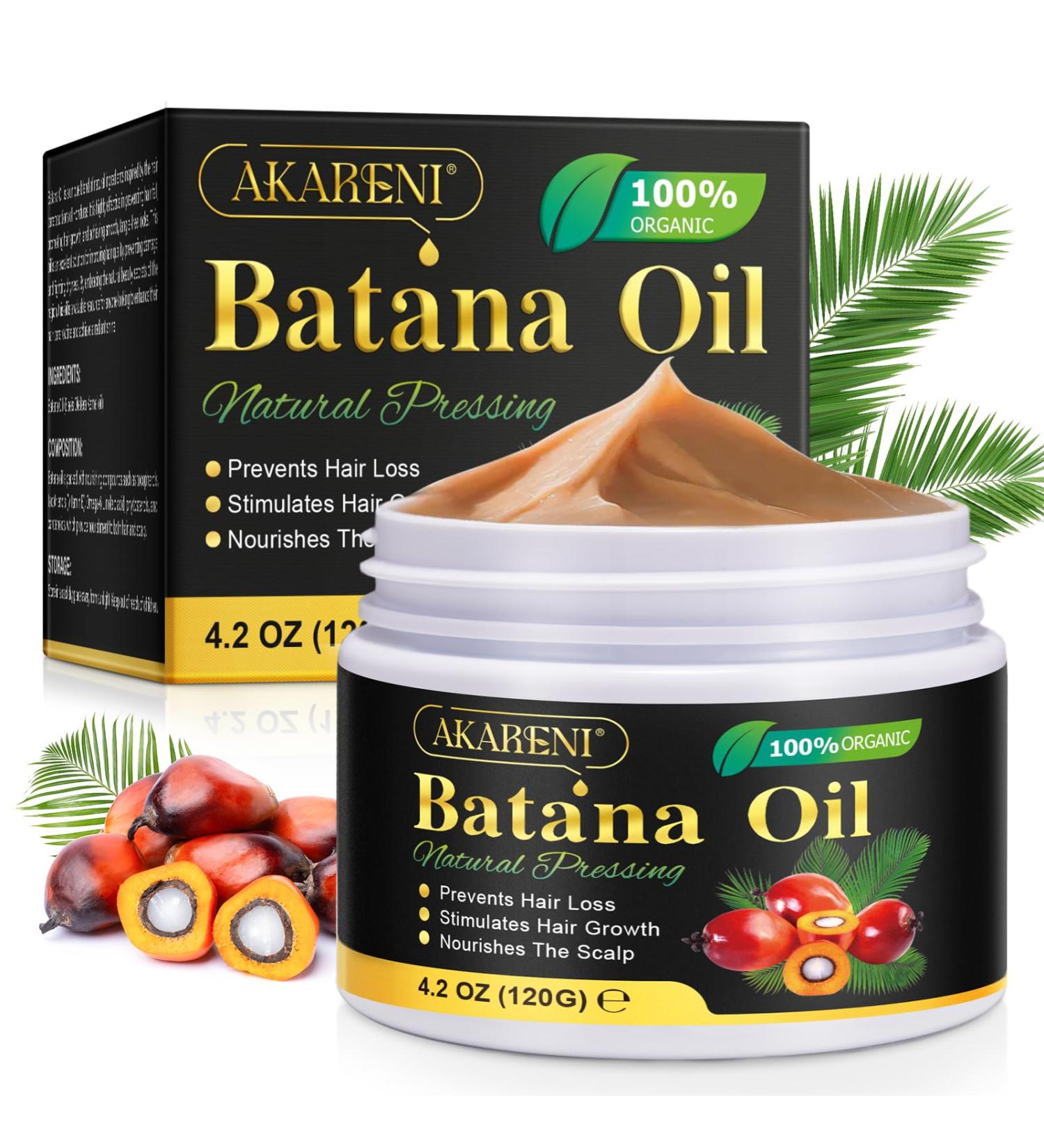 Batana Oil for Hair Growth.100% Raw Batana Oil-4.2 OZ Organic Batana Oil from Honduras-Prevent Hair Loss Promote Hair Thickness- Hair Care for Women & Men - Buy Online on GoSupps.com