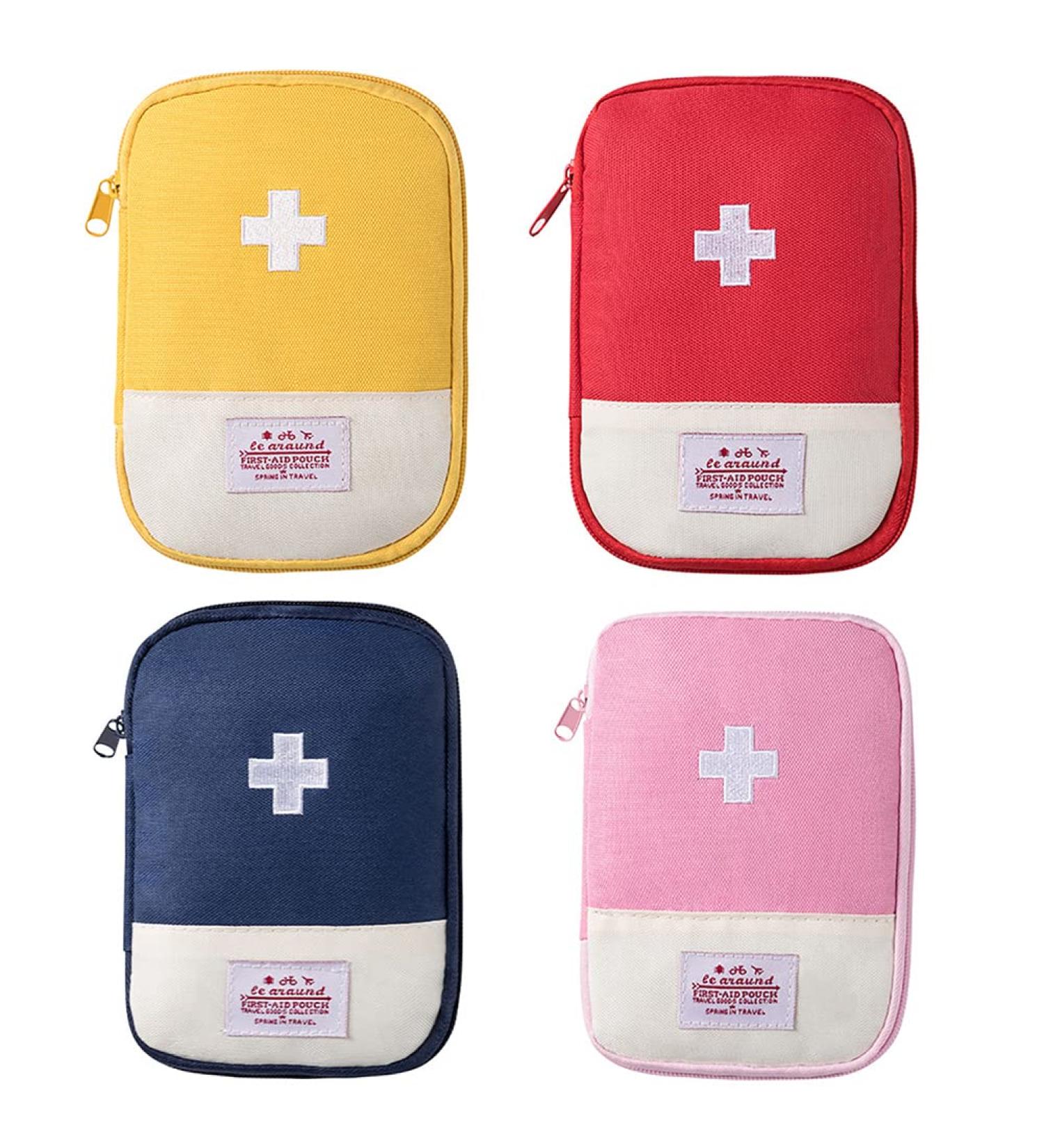 Mini First Aid Bag - Portable 4-Piece Medication Storage for Home Travel & Sports | Compact Emergency Kit - Buy Online on GoSupps.com