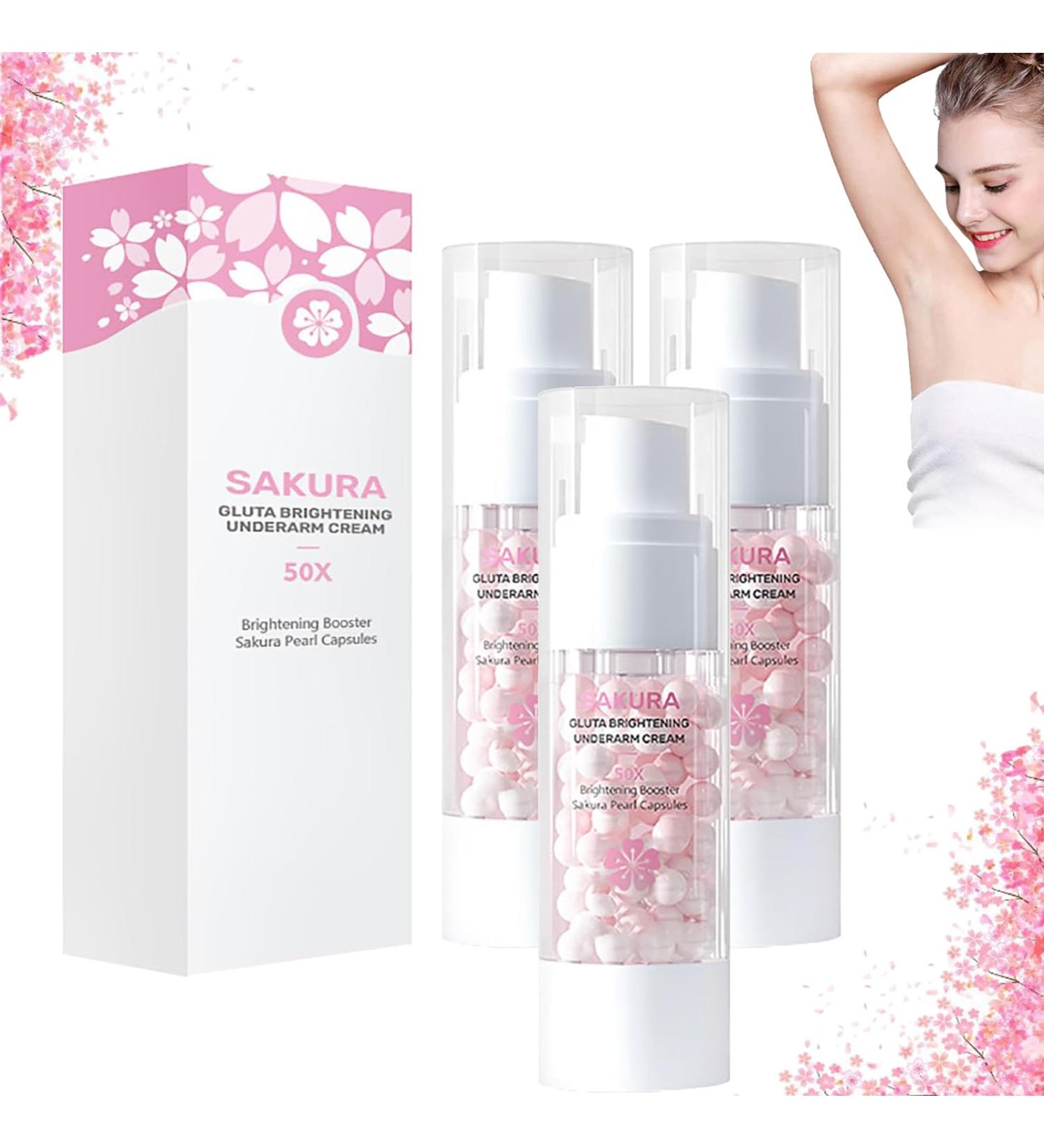  behound Sakura Gluta Brightening Pearl Capsules Under Arm Cream Cosros Underarm Whitening Cream Brightening Booster Sakura Pearl Capsules Cherry Blossom Underarm Whitening Cream 30mg (3 PCS) - Buy Online on GoSupps.com