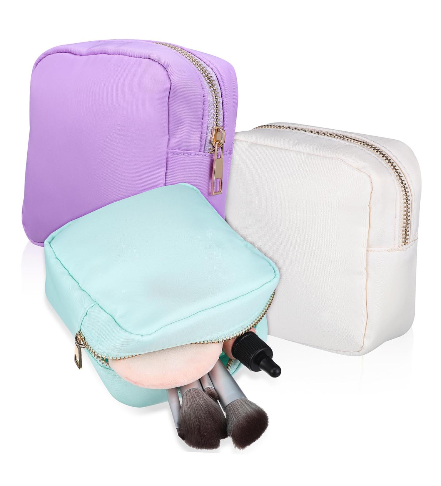 Orfofe Waterproof Nylon Cosmetic Bag Set - 3 Portable Makeup Organizers for Travel - Stylish Zipper Storage for Women - Buy Online on GoSupps.com