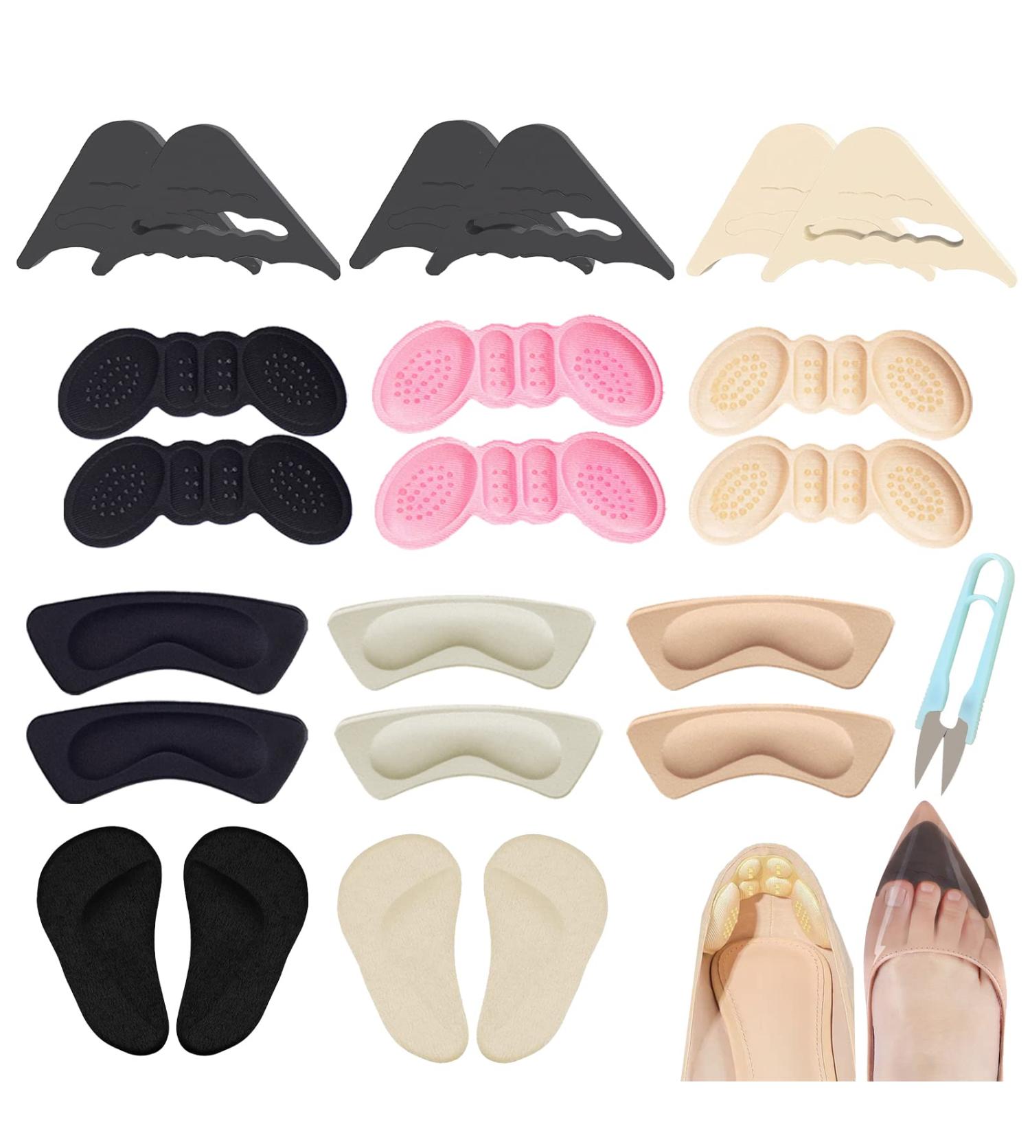 11 Pairs Heel Cushion Inserts - Heel Protection for Large Shoes | Orthopedic Flat Foot Insoles & Heeling Scale Filler Pads - Multi-Color Options - Buy Online on GoSupps.com