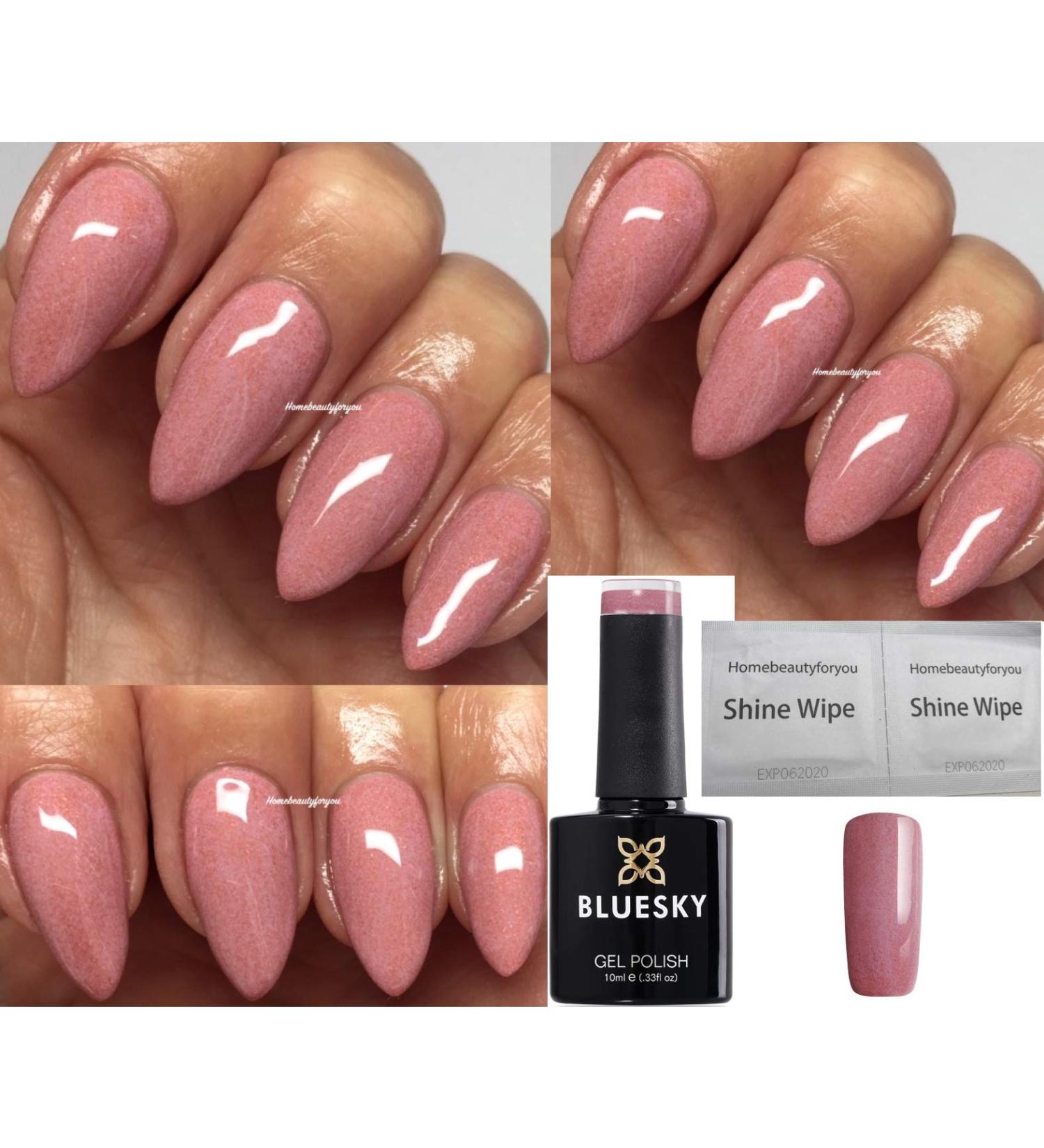Bluesky PINK FINE GOLD GLITTER SS1903 AMELIA -Spring Summer Nail Gel Polish UV LED Soak Off 10ml - Buy Online on GoSupps.com