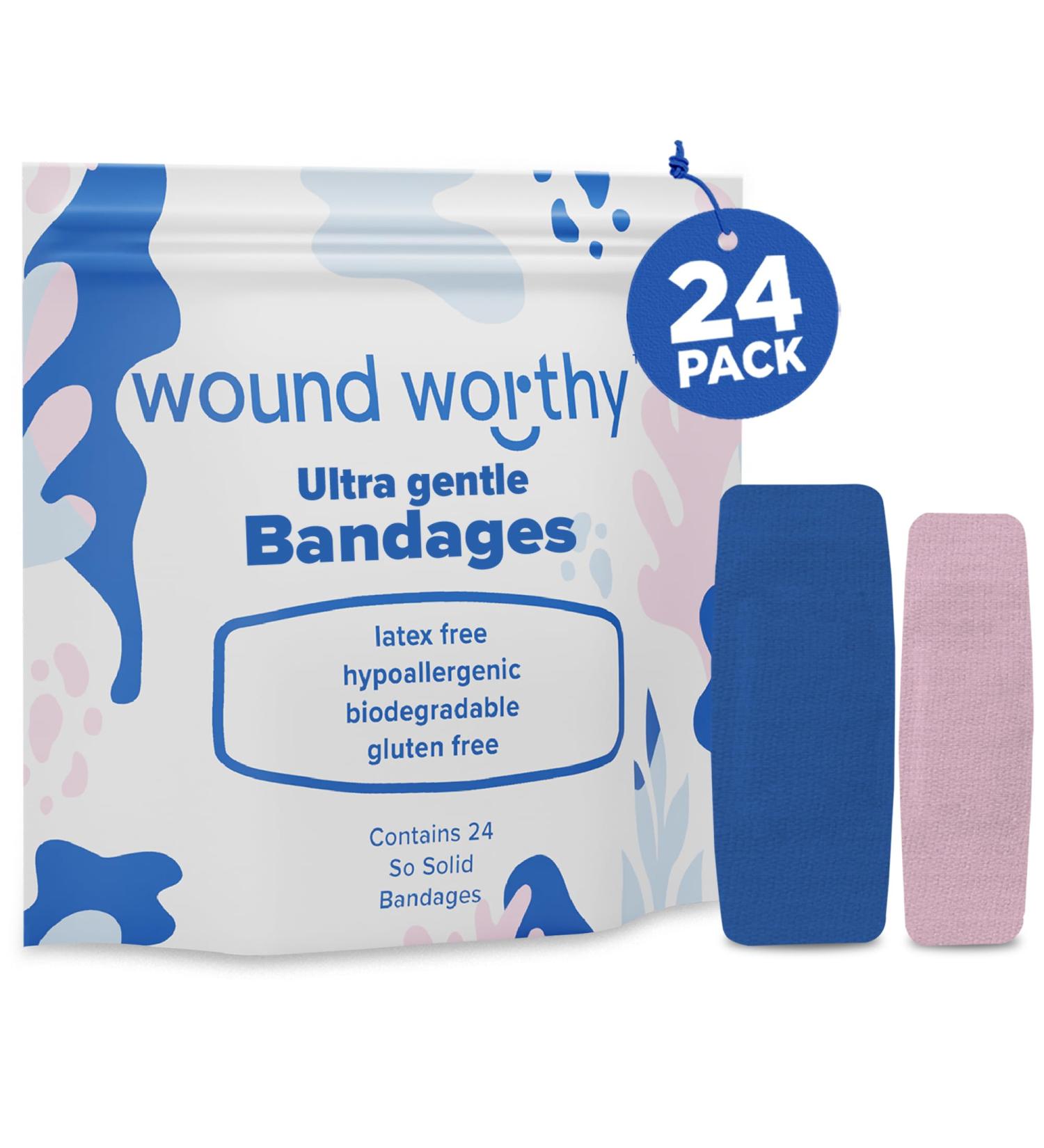 Wound Worthy So Solid Ultra Gentle Bandages - Superior Healing Foam Dressings for Wounds & Sensitive Skin - 24 Box Varied Sizes - Buy Online on GoSupps.com