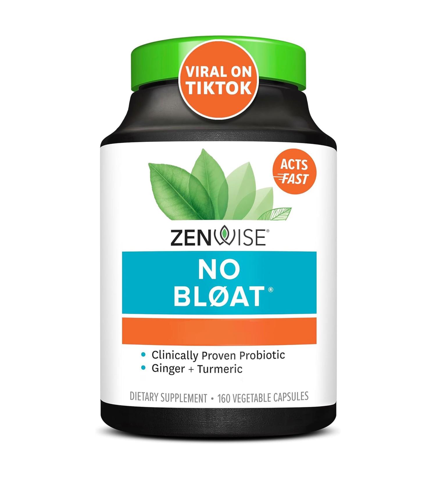 Zenwise No Bloat (Digestive Enzymes) 160 Capsules Gluten Free Soy Free Non-GMO - Buy Online on GoSupps.com