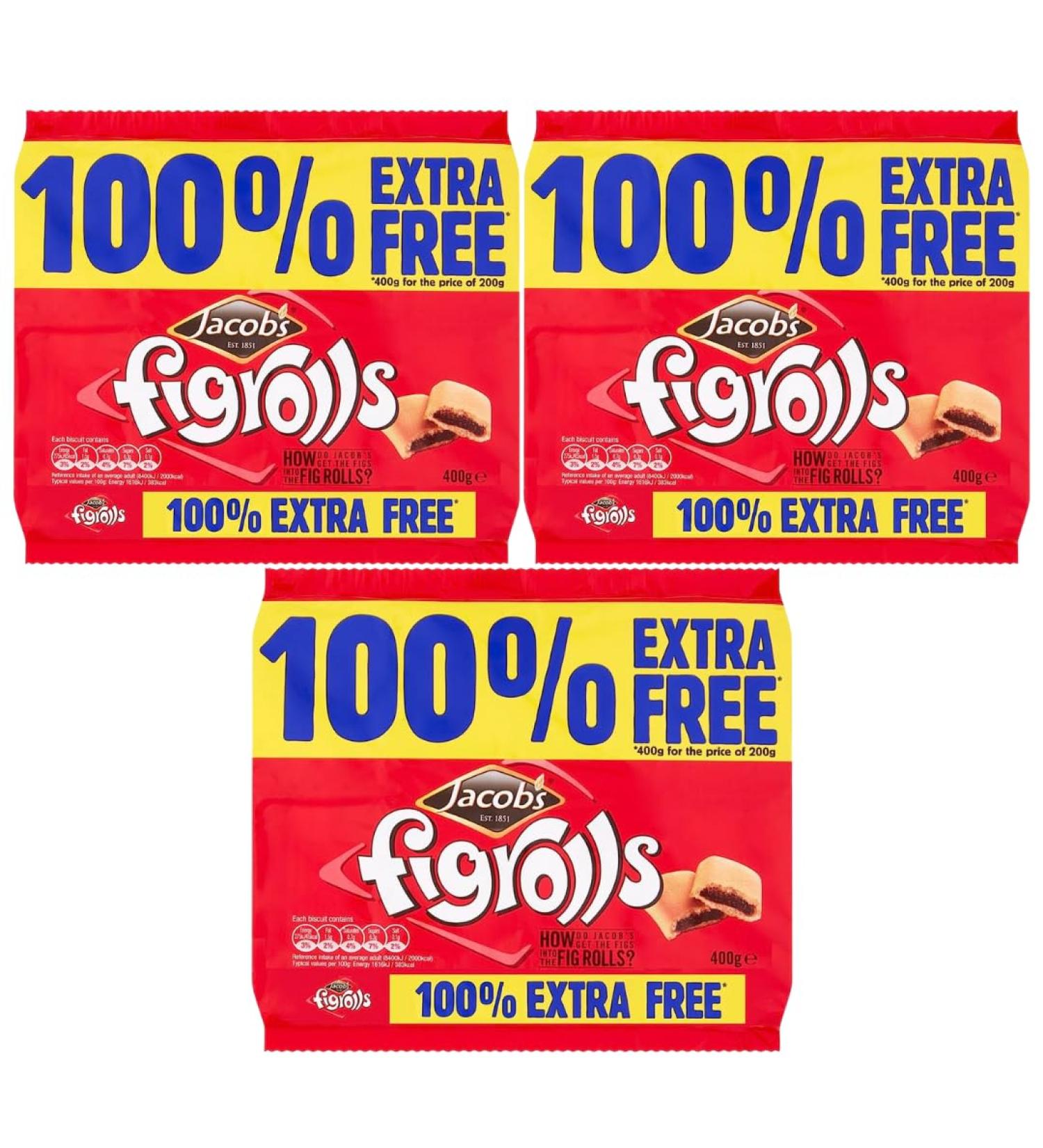 Biscuit Bundle with Bolands Traditional Fig Rolls 400g (3 Pack)