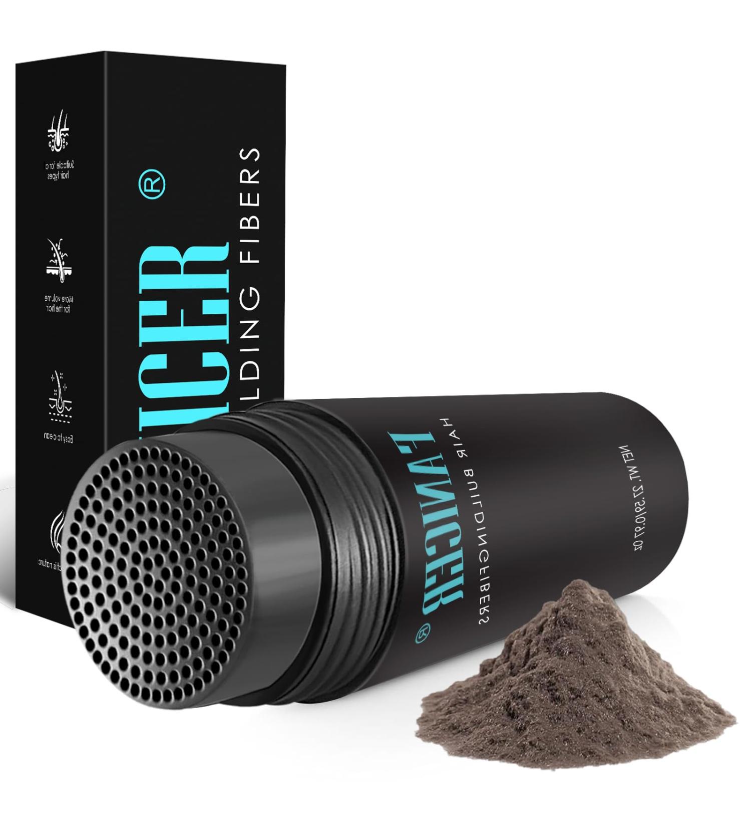 Hair Building Fibres Powder for a Thicker-looking Hairline Crown and Beard Instant Thinning Concealer for Men and Women Dark Brown Hair Filler Instantly Conceals Hair Loss - Hair Powder Thickene