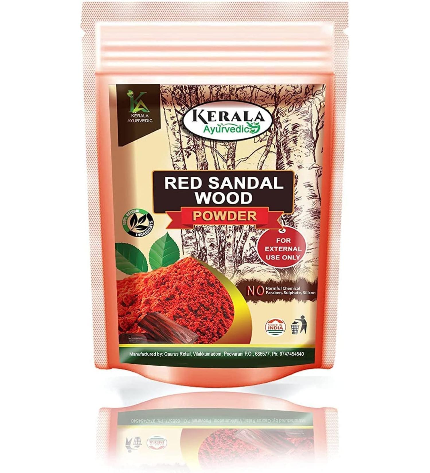 READ QURA Ayurvedic Natural Red Sandal PowderRakthachandana PodiLaal Chandan for Face Pack 100 GMS 100 g