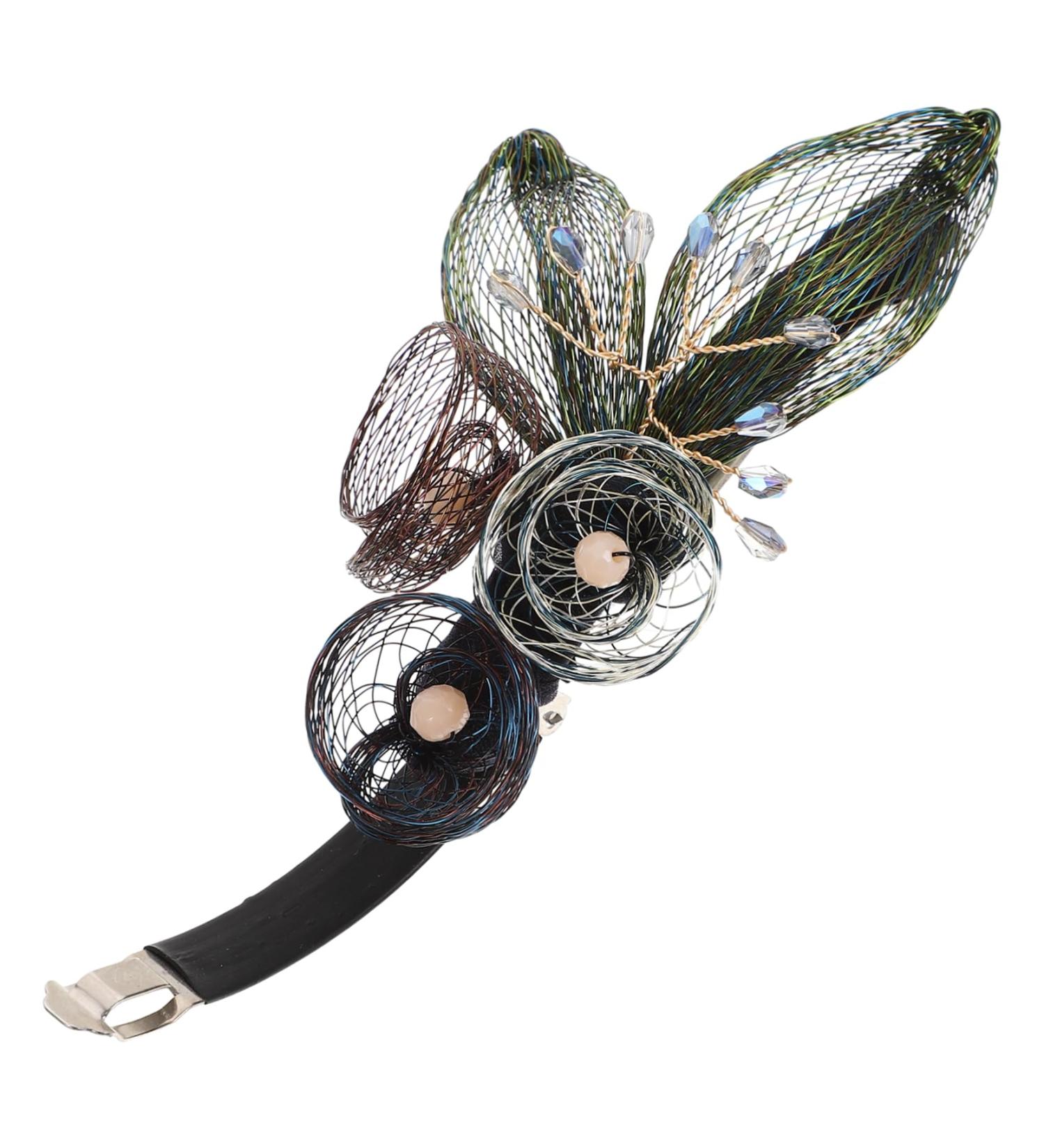 hair clips for girls hair barrettes thick hair clips large hair clips girls barrettes for hair barrettes for thick hair ponytail clip copper wire hair accessories wedding bride - Buy Online on GoSupps.com