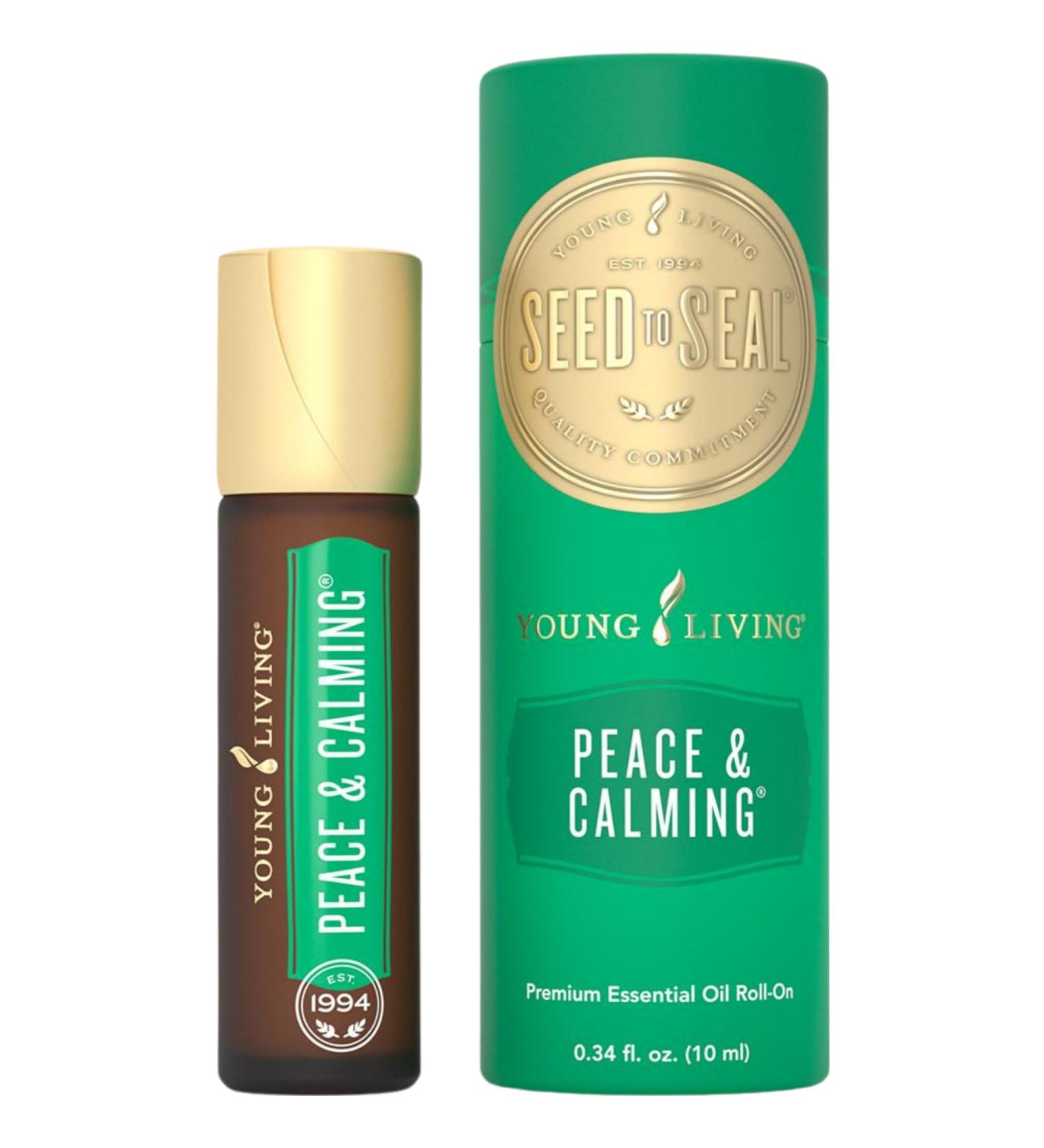 Young Living Peace & Calming Essential Oil Roll-On - 10ml Uplifting Citrus & Calming Floral Blend - Blue Tansy Orange Tangerine Patchouli Ylang Ylang - Buy Online on GoSupps.com