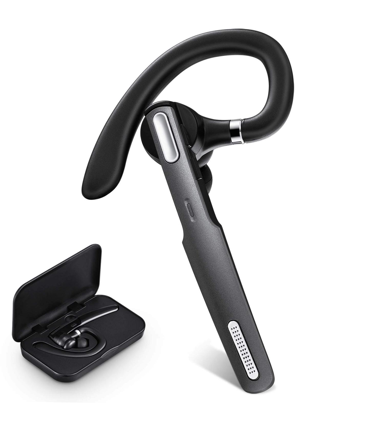ICOMTOFIT Bluetooth Headset | Wireless Hands-Free Earpiece V5.0 with Mic for Driving/Business | iPhone & Android Compatible (Gray) - Buy Online on GoSupps.com
