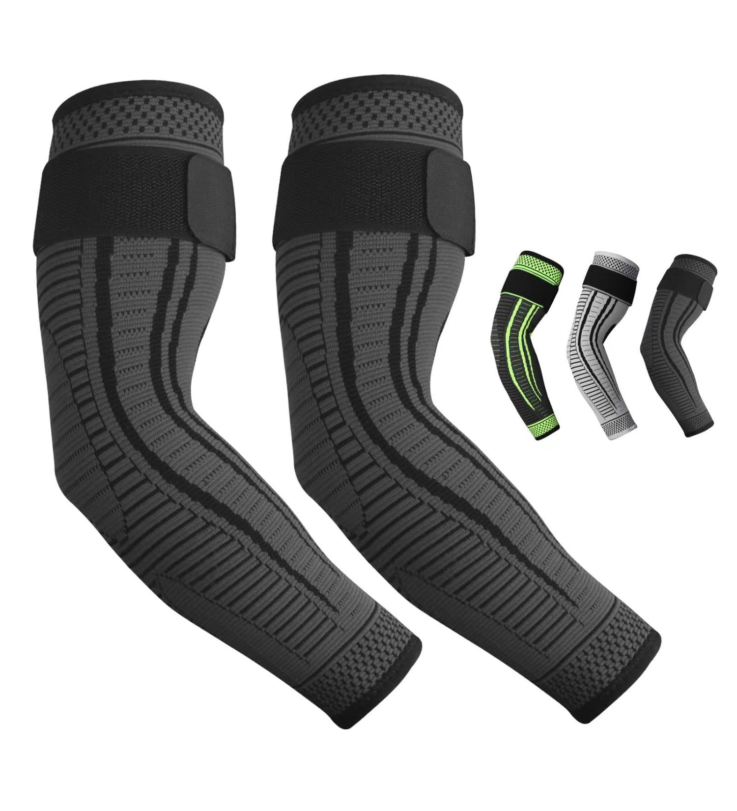Ruilala Elbow Bandage Compression - Breathable Non-Slip Support for Tennis Golf Arthritis - 2-Piece Set for Men & Women (Black L) - Buy Online on GoSupps.com
