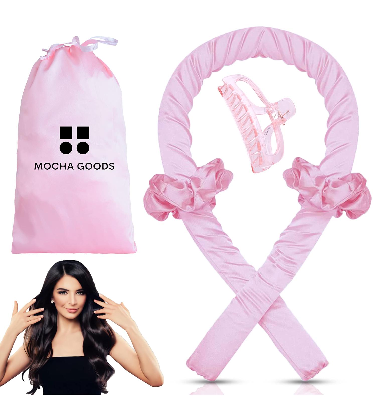 Silk Heatless Curling Rod Headband for Women - Soft Foam Rollers with Curling Ribbon and Clip - No Smelly Packaging - Buy Online on GoSupps.com