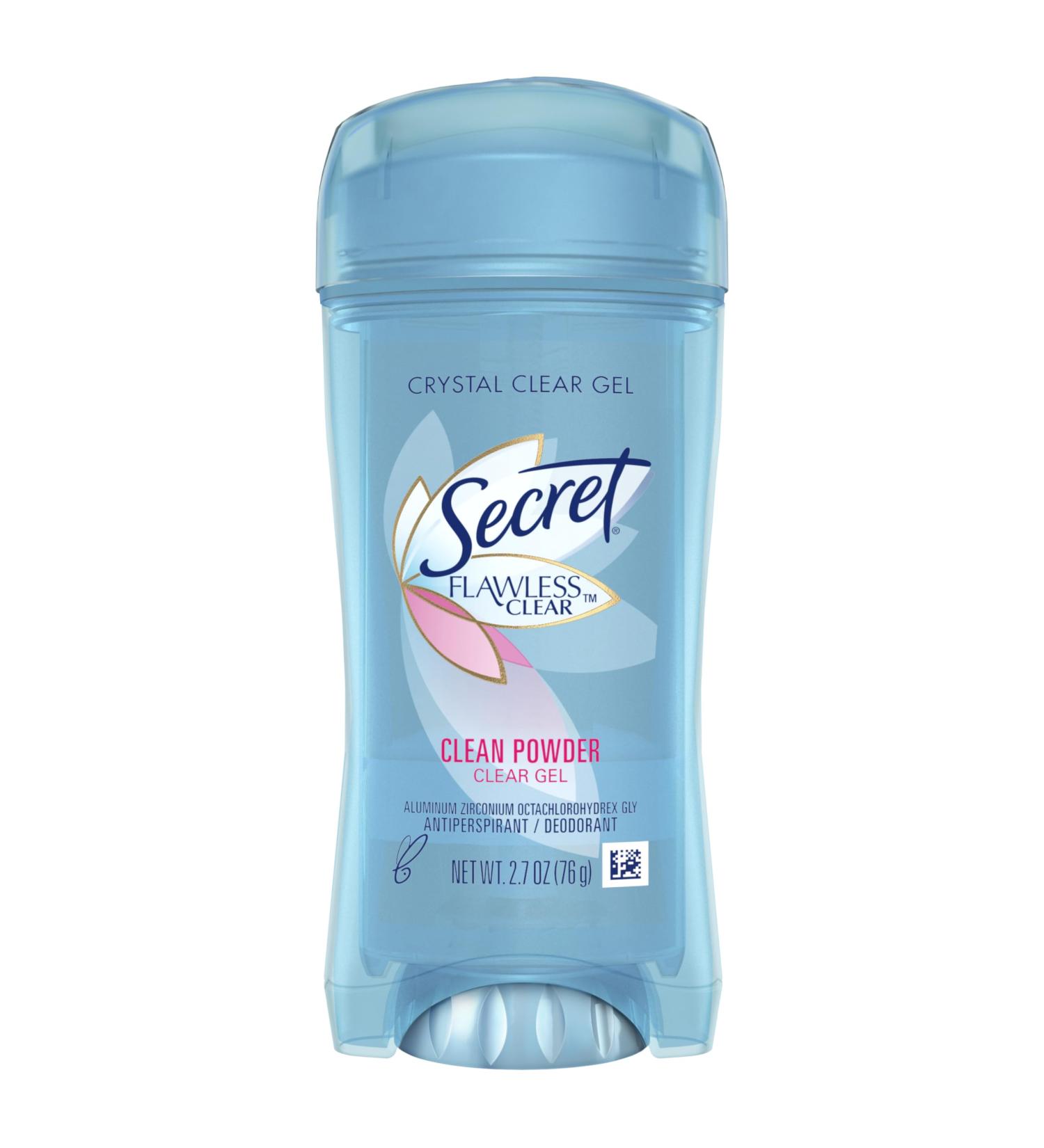 Buy Secret Flawless Antiperspirant & Deodorant for Women - 48hr Sweat & Odor Protection Clear Gel Clean Powder Scent International Shipping - Buy Online on GoSupps.com