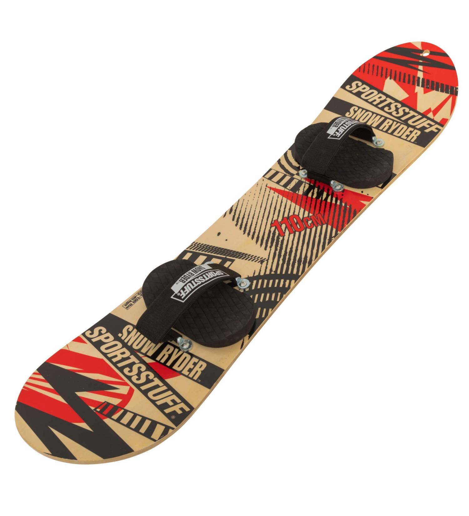 Sportsstuff Snow Ryder Hardwood Snowboard with Velcro Bindings - 110cm - Buy Online on GoSupps.com