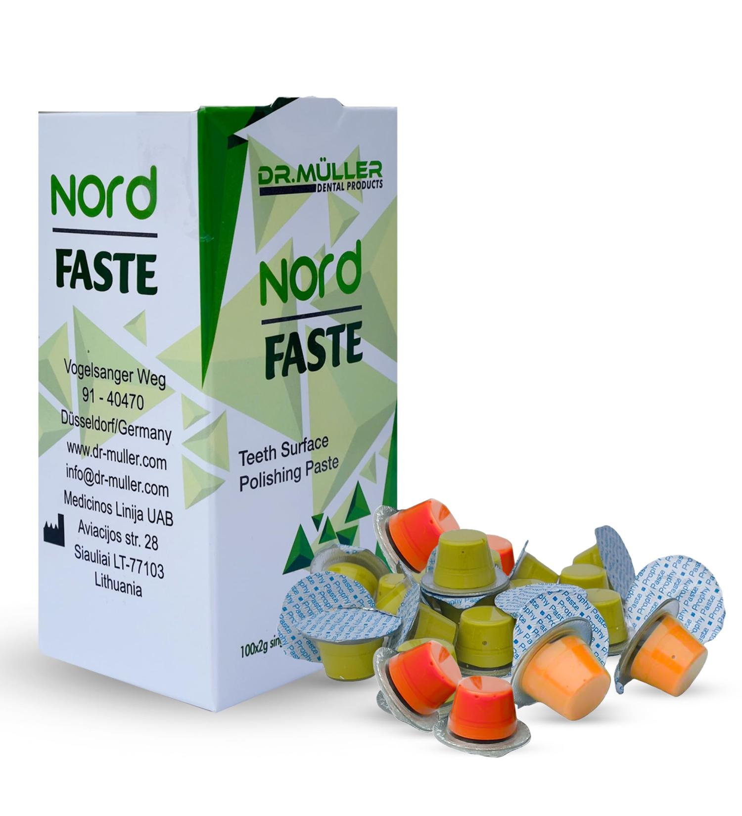  DR.M LLER DENTAL PRODUCTS DR. M LLER Nord Faste Paste 2g boxes polishing paste dental polishing cleaning paste for polishing teeth (Good - Apple 100) - Buy Online on GoSupps.com