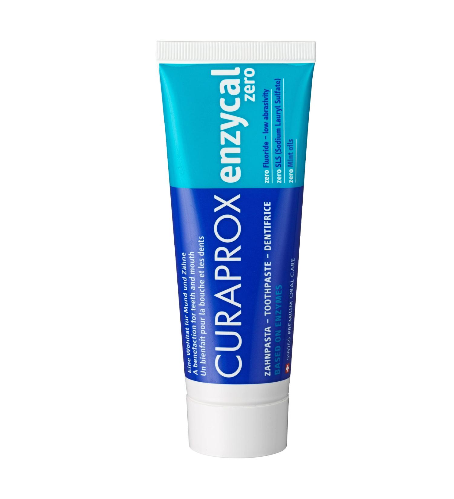 Shop Curaprox Enzycal Zero Toothpaste - Fluoride-Free SLS-Free Menthol-Free - 75 ml | International Shipping - Buy Online on GoSupps.com