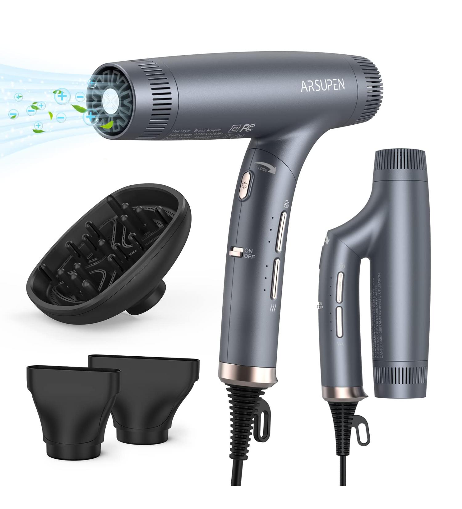 Buy Foldable Dual Ionic Hair Dryer | Powerful Fast Drying Travel-Friendly for Men & Women - Buy Online on GoSupps.com