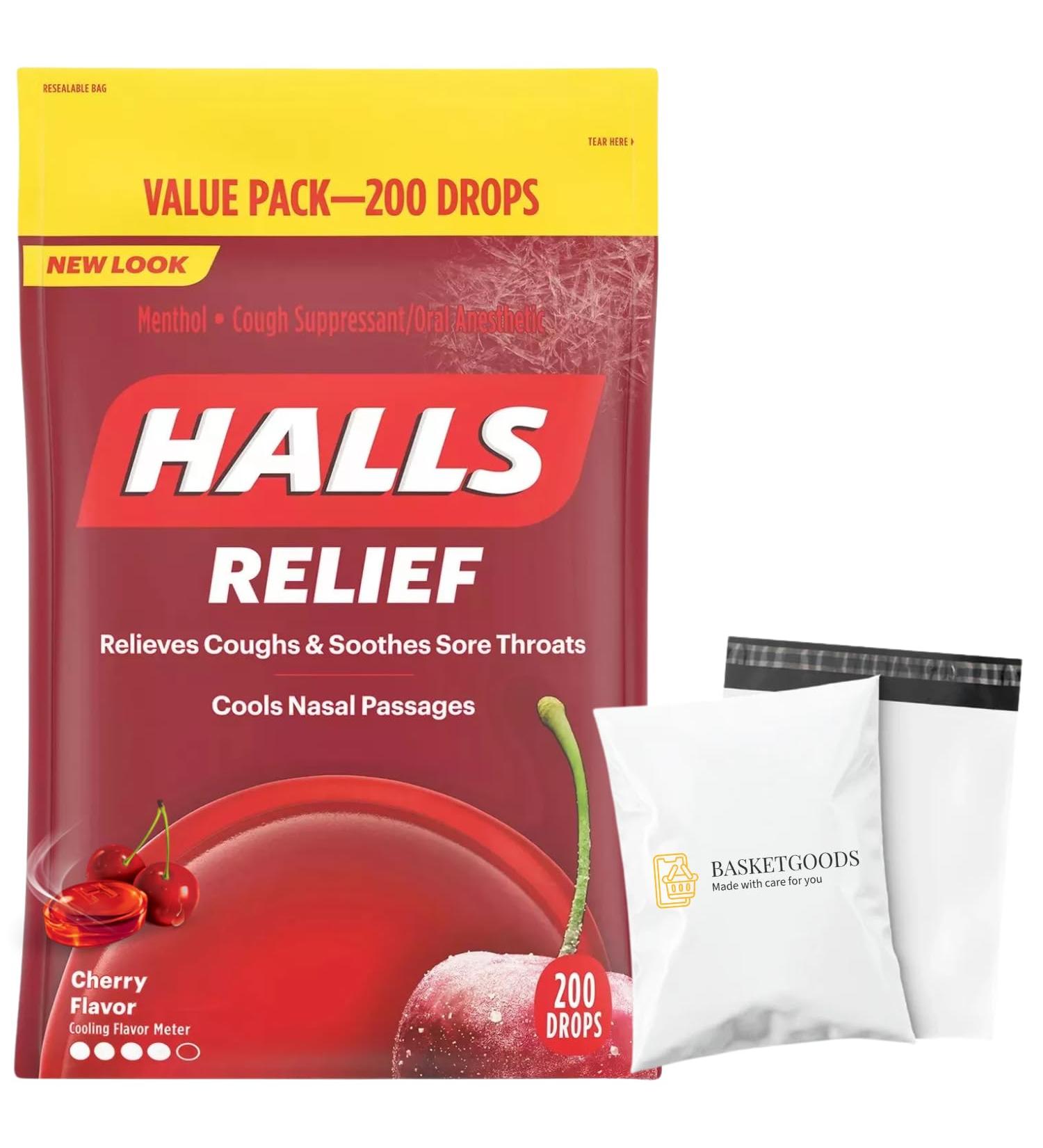BASKETGOODS Relief Cherry Cough Drops Value Pack 200 Drops Set with Basket Goods Store (1) - Buy Online on GoSupps.com