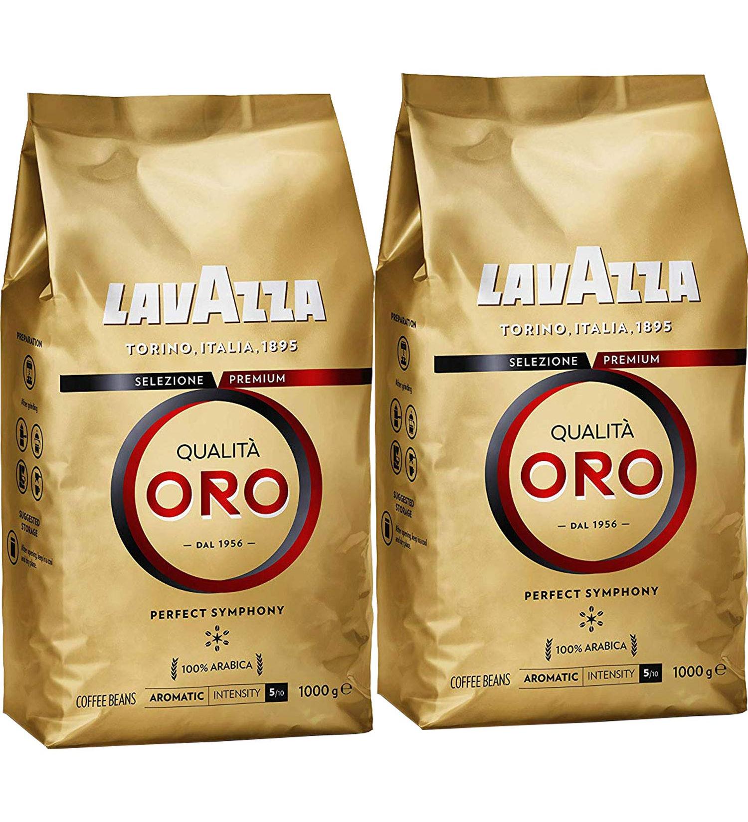 Lavazza Qualita Oro Coffee Beans 1Kg (Pack of 2) - Buy Online on GoSupps.com