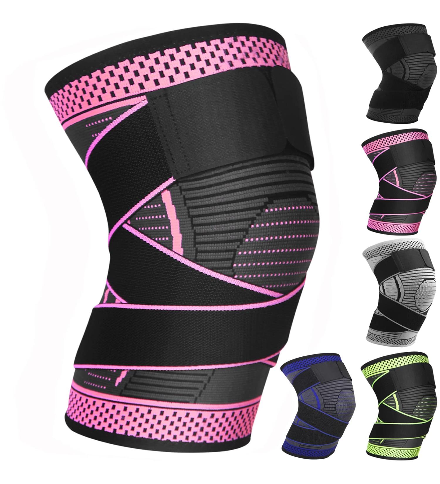 Adjustable Knee Support Brace 1 pack Compression Knee Sleeves for Men Women Use for Meniscus Tear Arthritis Tendinitis Ligament Injury Weight Lifting Anti Slip Knee Brace (Rose Red X-Large) Rose Red X-Large - Buy Online on GoSupps.com
