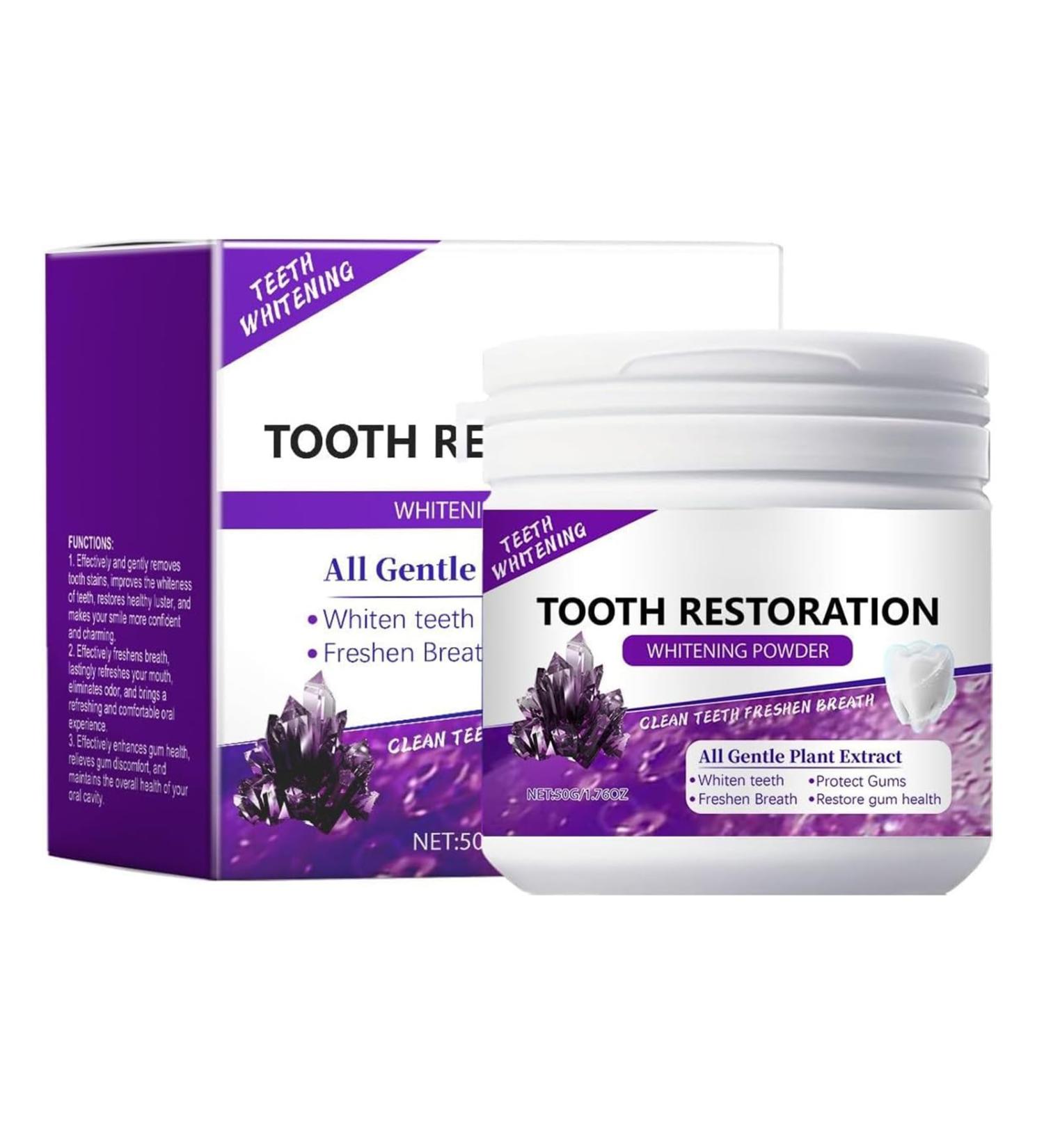 Dental Restoration Mineral Powder Natural Teeth Whitening Powder Dental Restoration Mineral Powder Teeth Mineral Powder Fresh Breath (1Pc) - Buy Online on GoSupps.com