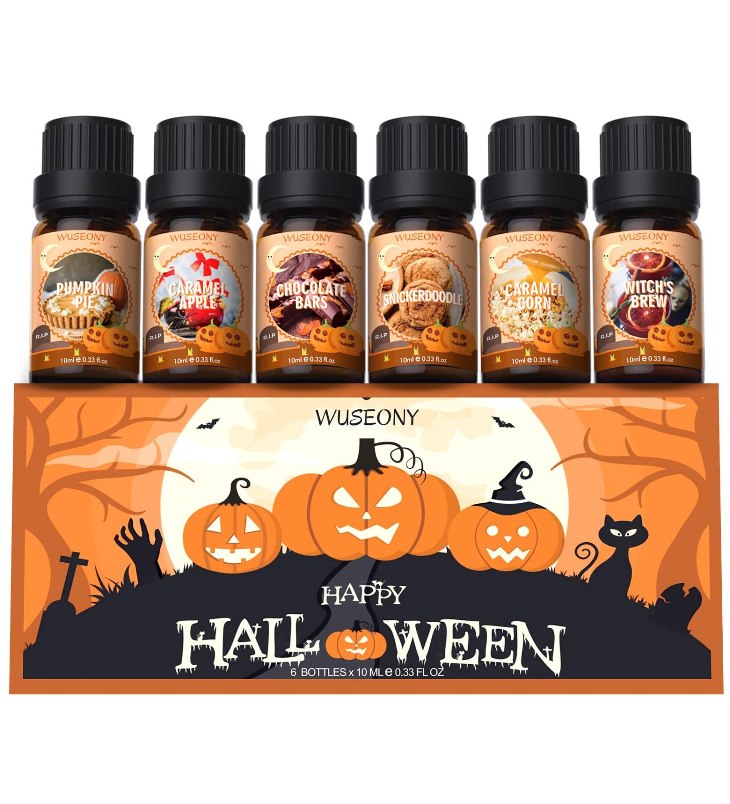 Buy Halloween Fragrance Oils Set - Pumpkin Pie Caramel Apple & More | Essential Oils for Candles & Diffusers - Buy Online on GoSupps.com