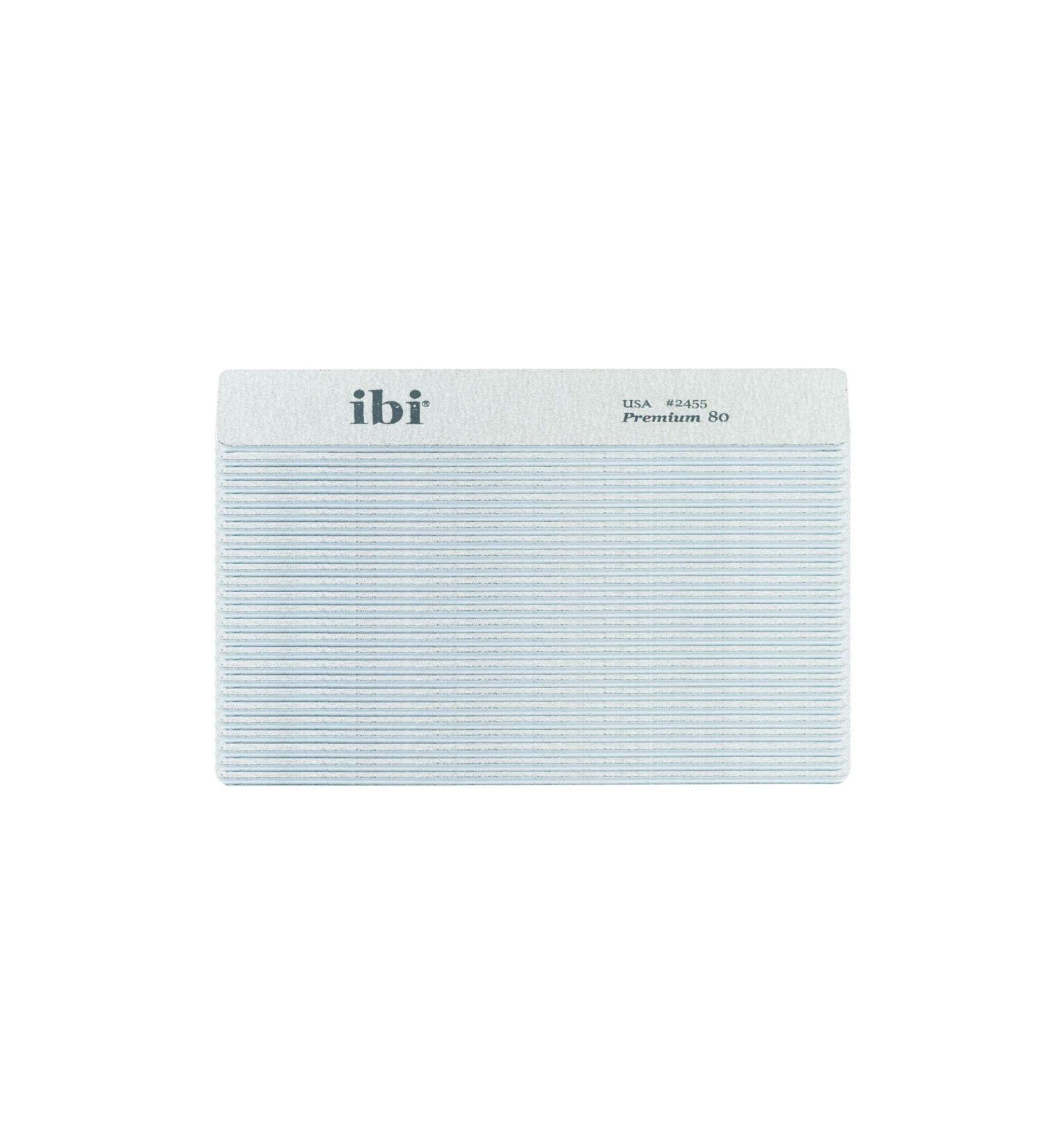 IBI 80 Premium Jumbo Zebra Cushion File | Grit 80/80 | Washable & Disinfectable Nail File for Professionals (25PCS)