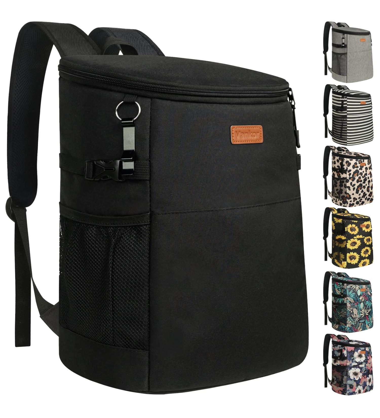 Camping Cooler Backpack - 30 Can Insulated Leak Proof Soft Cooler Bag - Waterproof Travel Lunch Picnic Beach Work Trip Thermal Cooler - Black - Buy Online on GoSupps.com