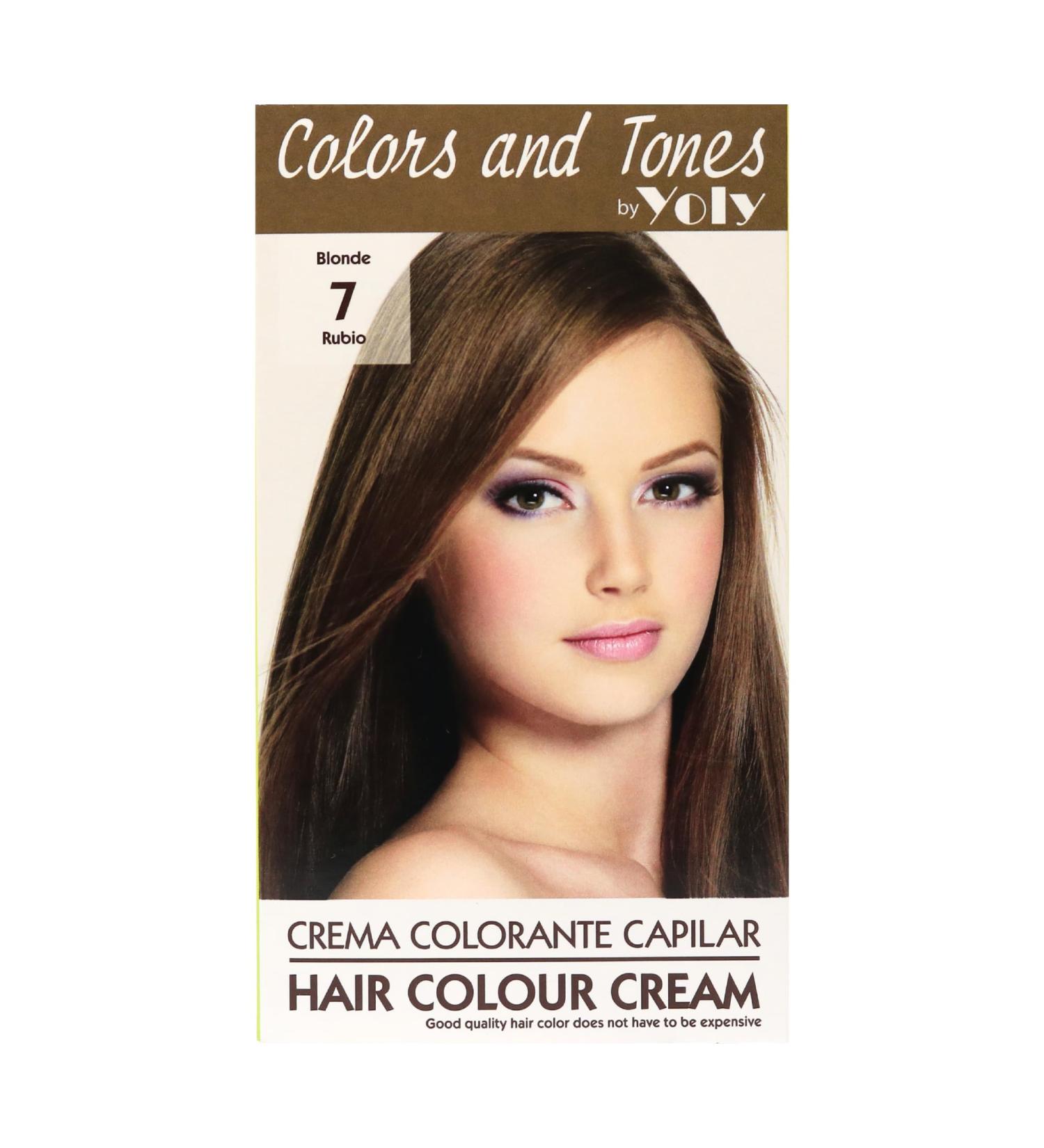 Yoly Color and Tones 7 Blonde Permanent Hair Color Cream - Classic Radiance Long-Lasting Brilliance Easy Application - 1 oz - International Shipping Available - Buy Online on GoSupps.com