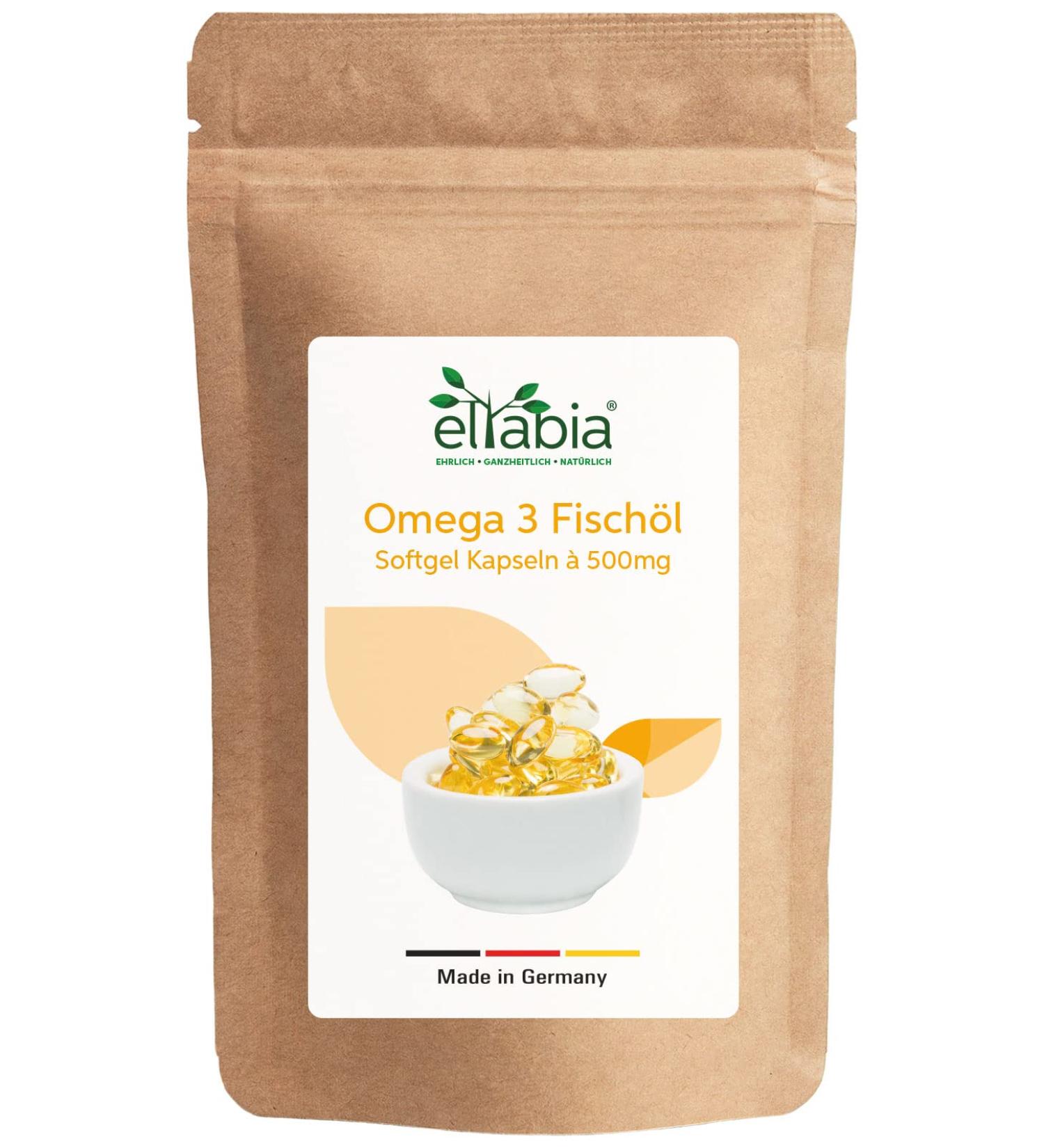 Omega 3 Capsules 500 Pieces | Highly Dosed Fish Oil 3000mg Daily Dose with 18% EPA and 12% DHA | Natural Triglyceride Form - Buy Online on GoSupps.com