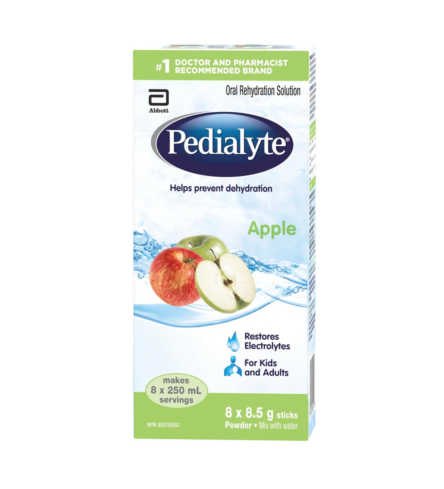 Pedialyte Electrolyte Powder Sticks Oral Rehydration Solution Apple 8 x 8.5 g Electrolyte Powder Packets HEALTH_CARE - Buy Online on GoSupps.com