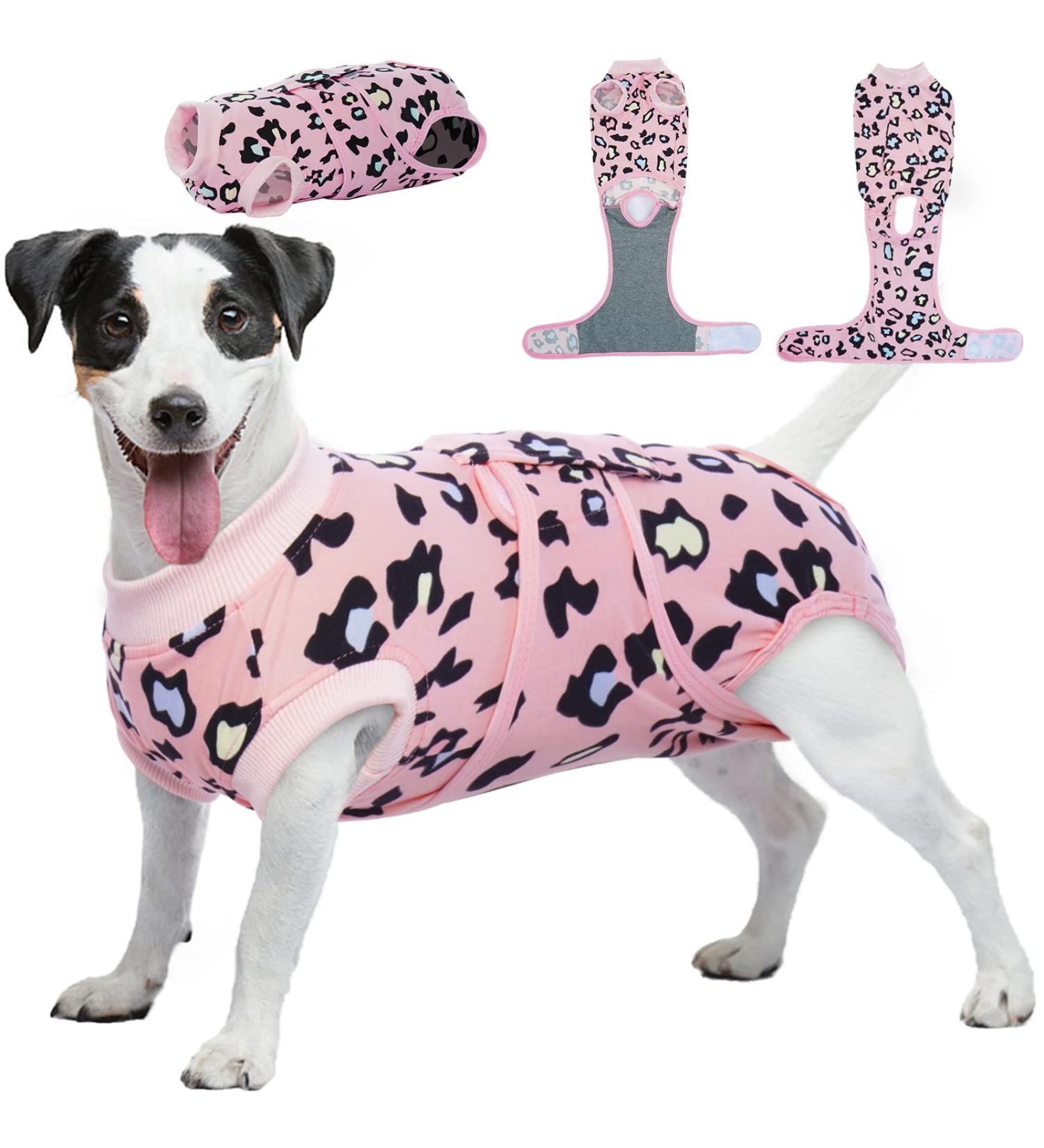 Kuoser Dog Body After Surgery | Breathable Recovery Suit for Dogs & Cats | Anti-Lick Protective Body in Dark Pink - Buy Online on GoSupps.com